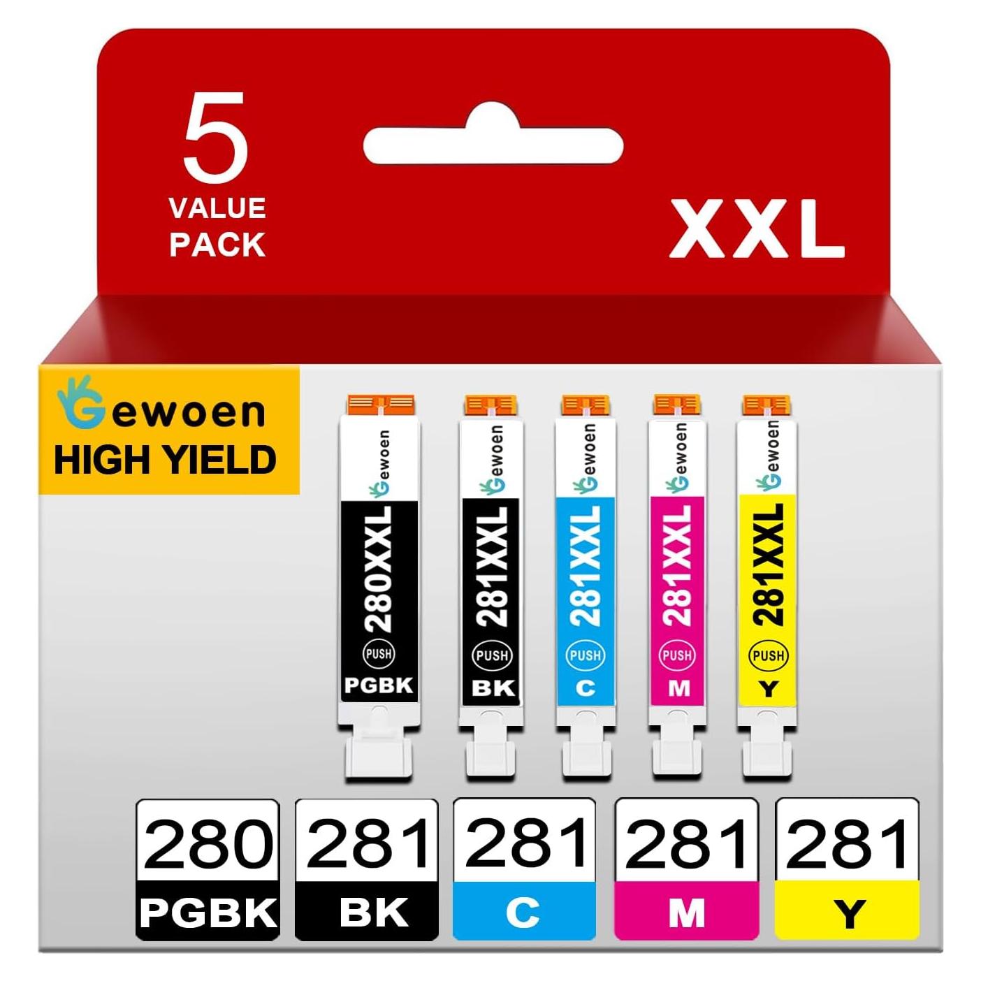 Cartucho de tinta Gewoen PGI-280 CLI-281 XXL para Canon