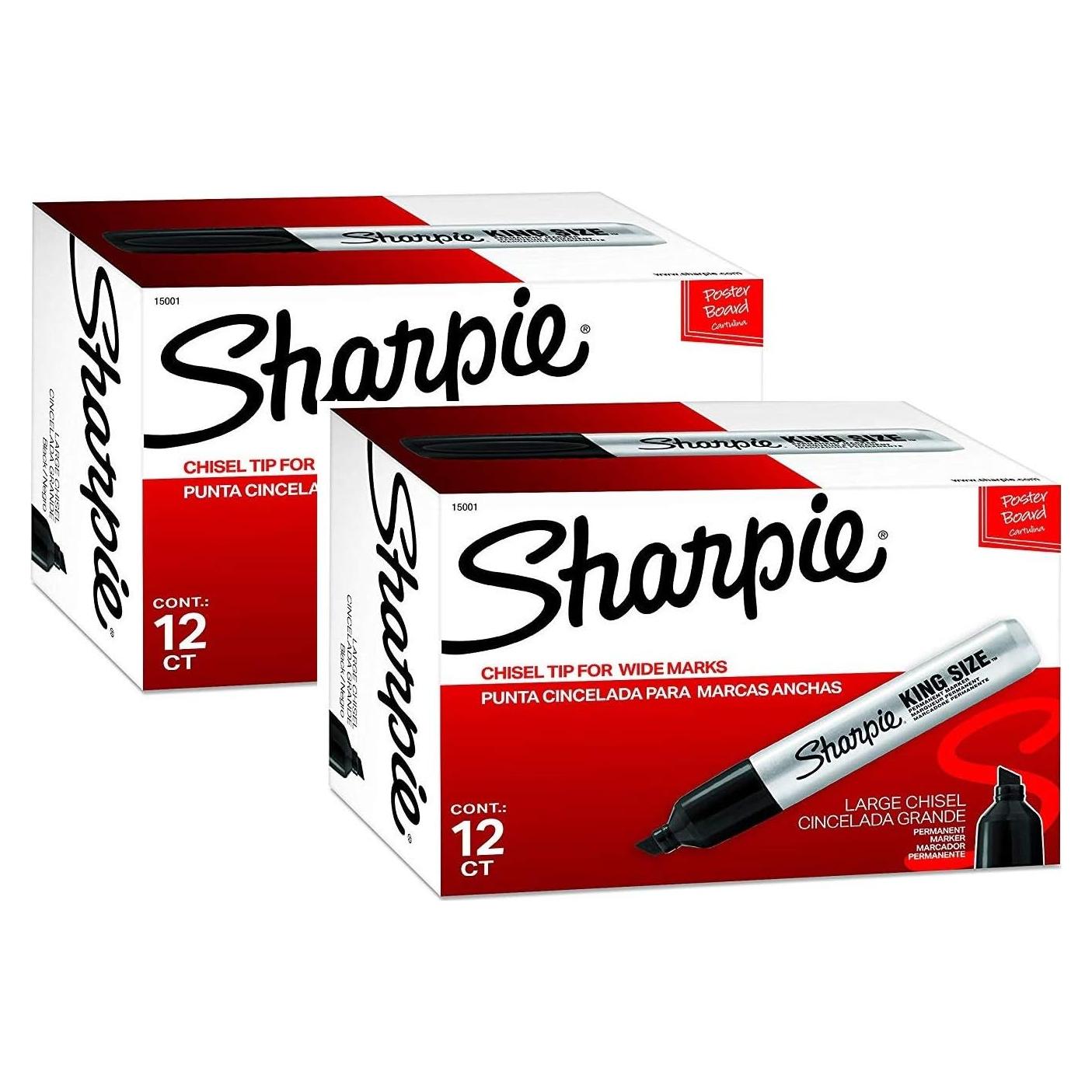 Marcadores Permanentes Sharpie Pro Chisel Negro 24 Unidades