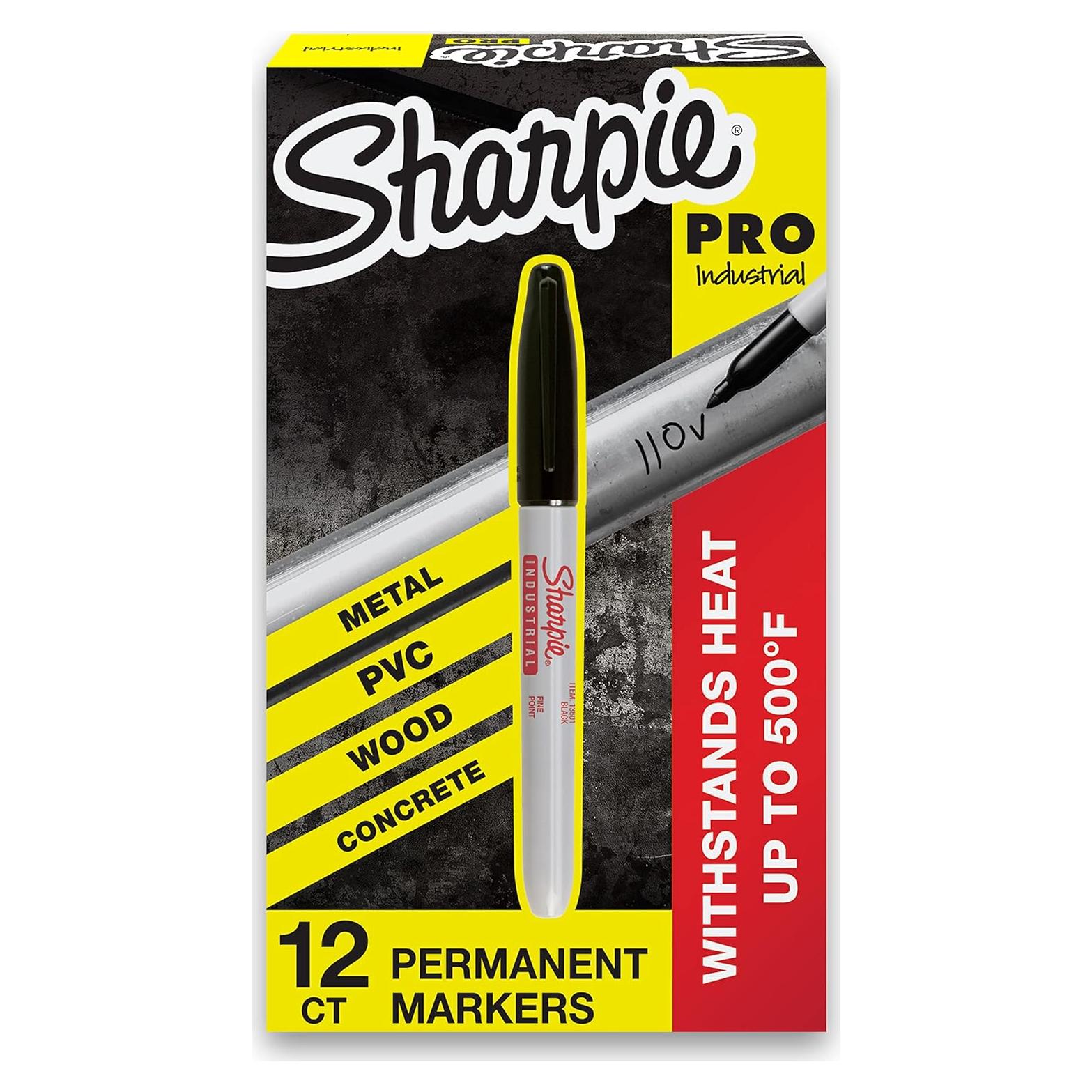 Marcadores Permanentes Sharpie 13601 Punta Fina Negro Caja 12