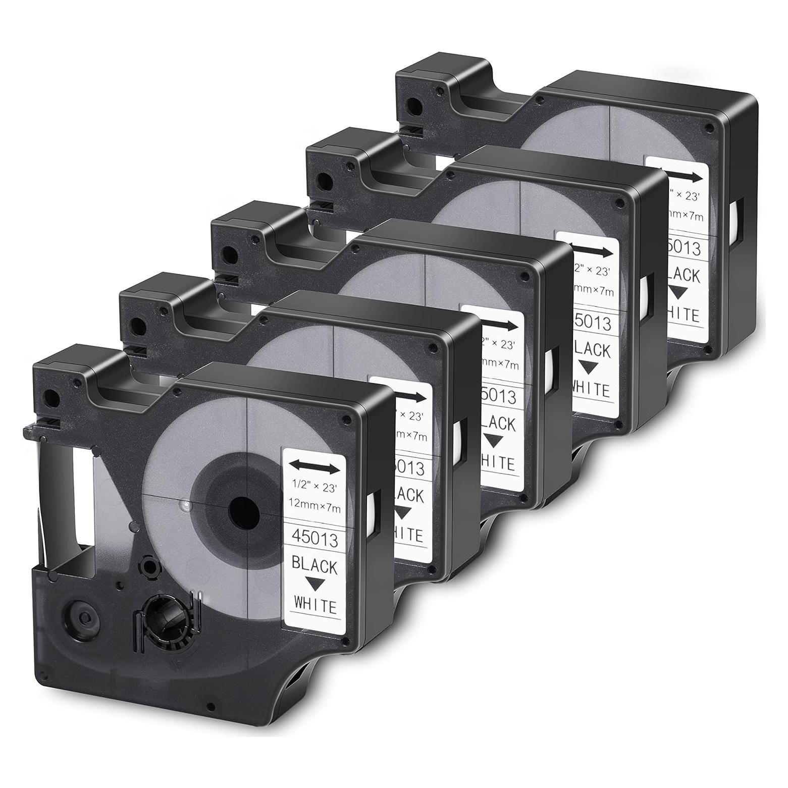 Cinta de Etiquetas Filery D1 45013 Negro sobre Blanco 12mm x 7m