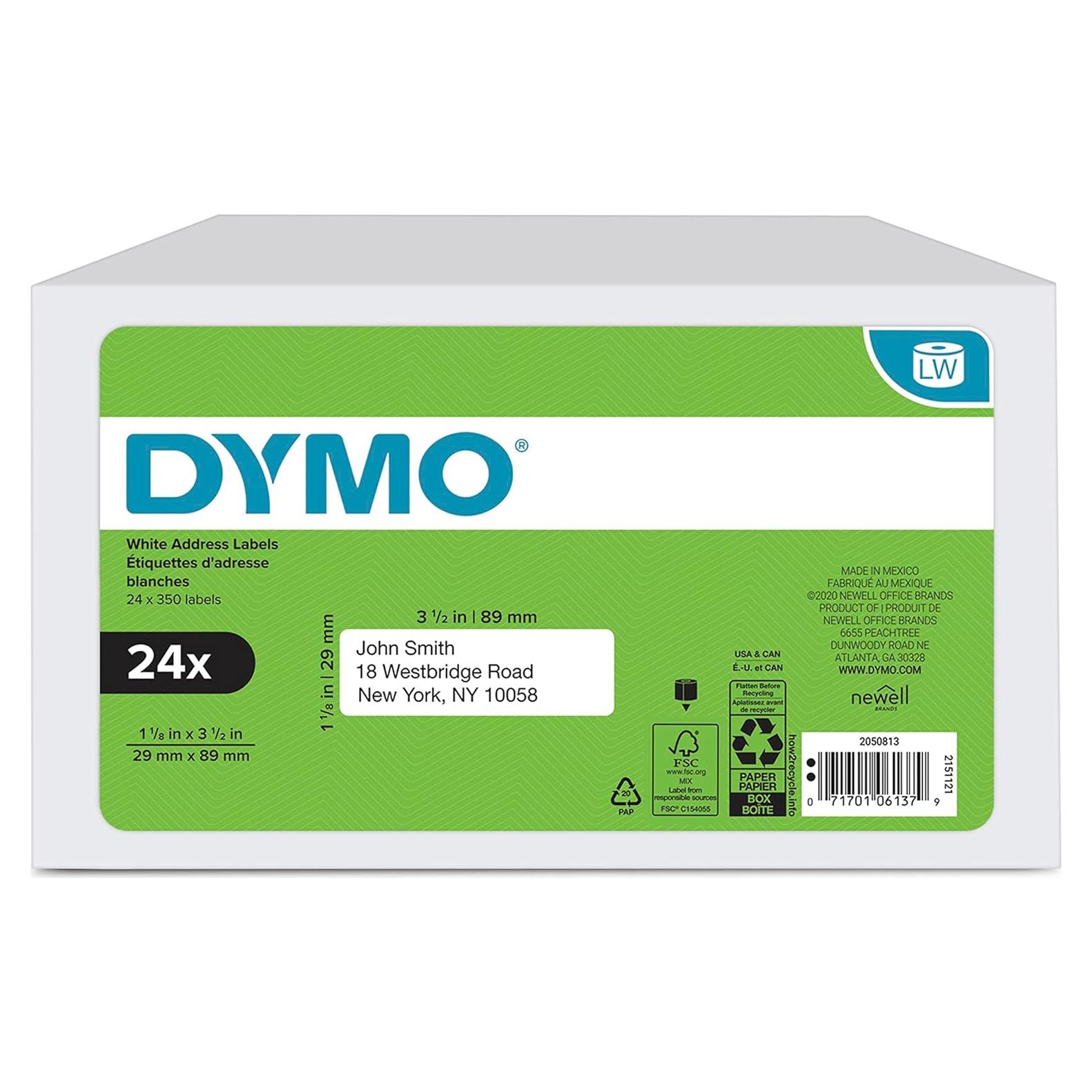 Etiquetas de Dirección DYMO LW Blancas 24 Rollos 8400 Etiquetas