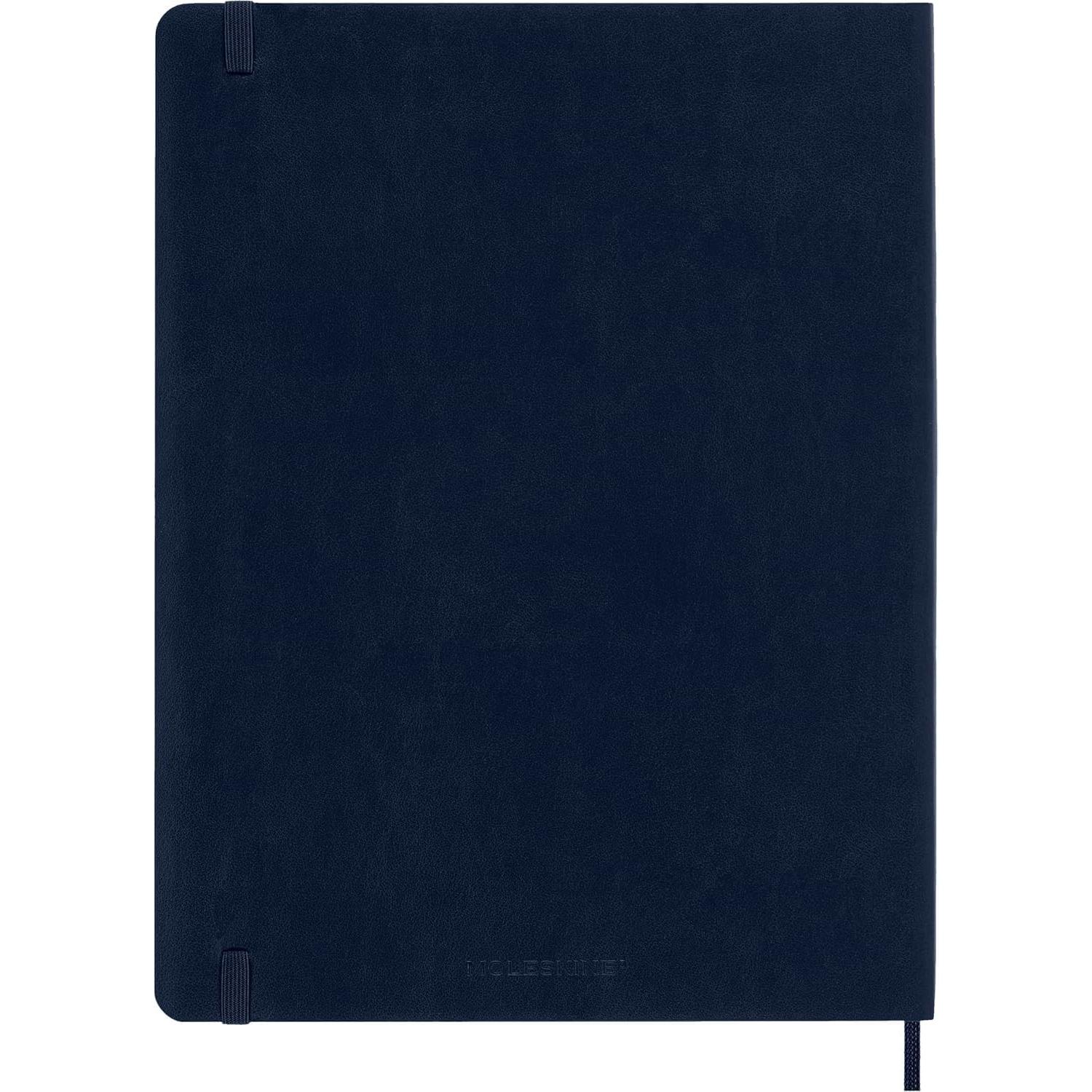 Cuaderno Moleskine Clásico Tapa Blanda XL Rayado Azul 192 Páginas