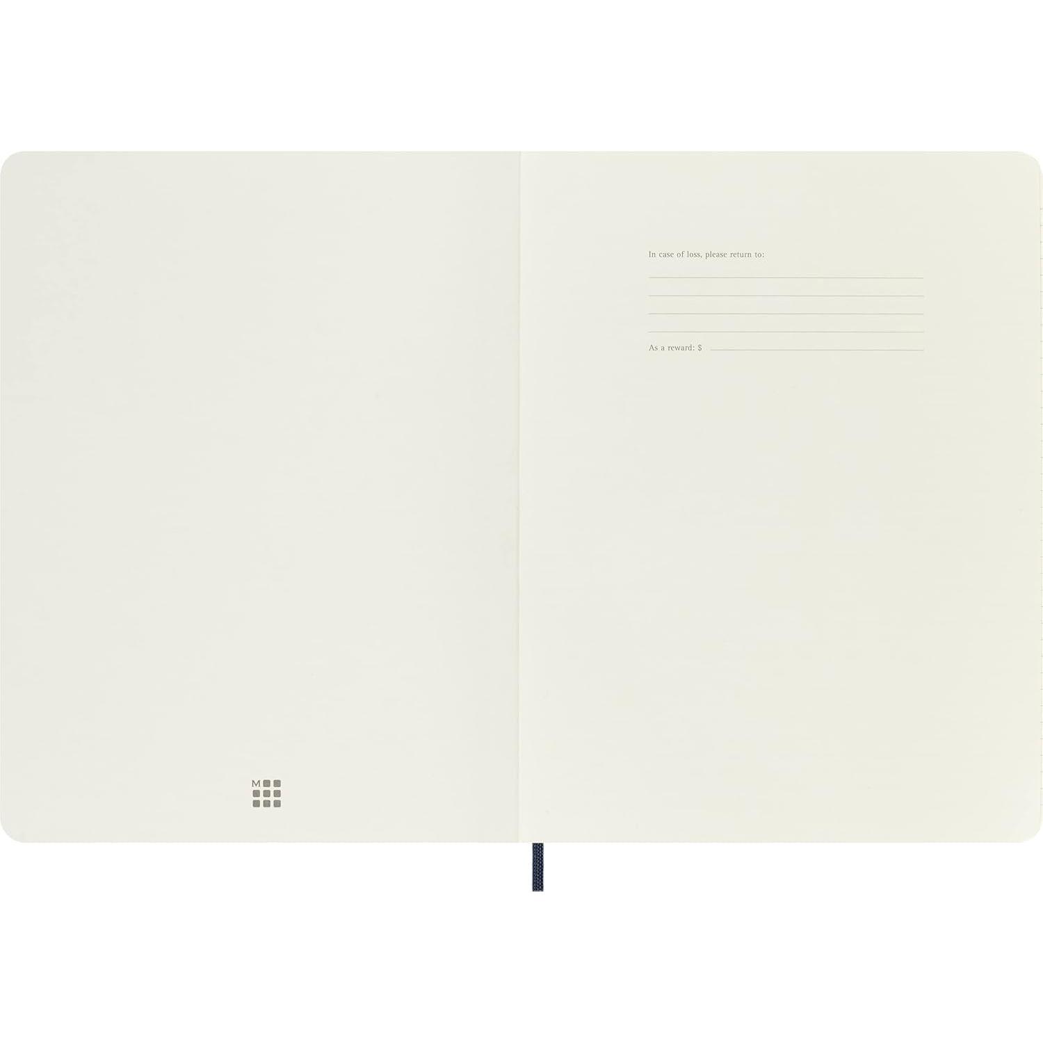 Cuaderno Moleskine Clásico Tapa Blanda XL Rayado Azul 192 Páginas