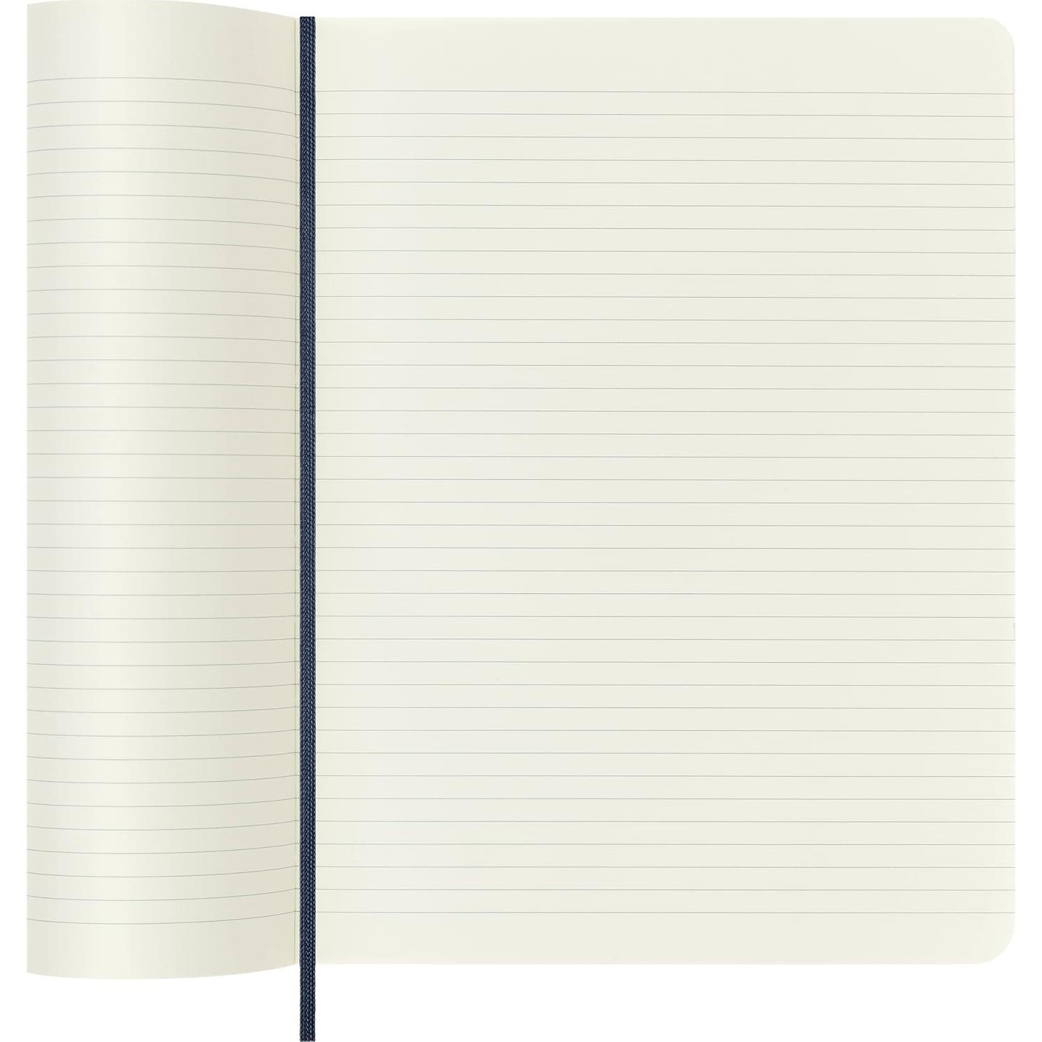 Cuaderno Moleskine Clásico Tapa Blanda XL Rayado Azul 192 Páginas