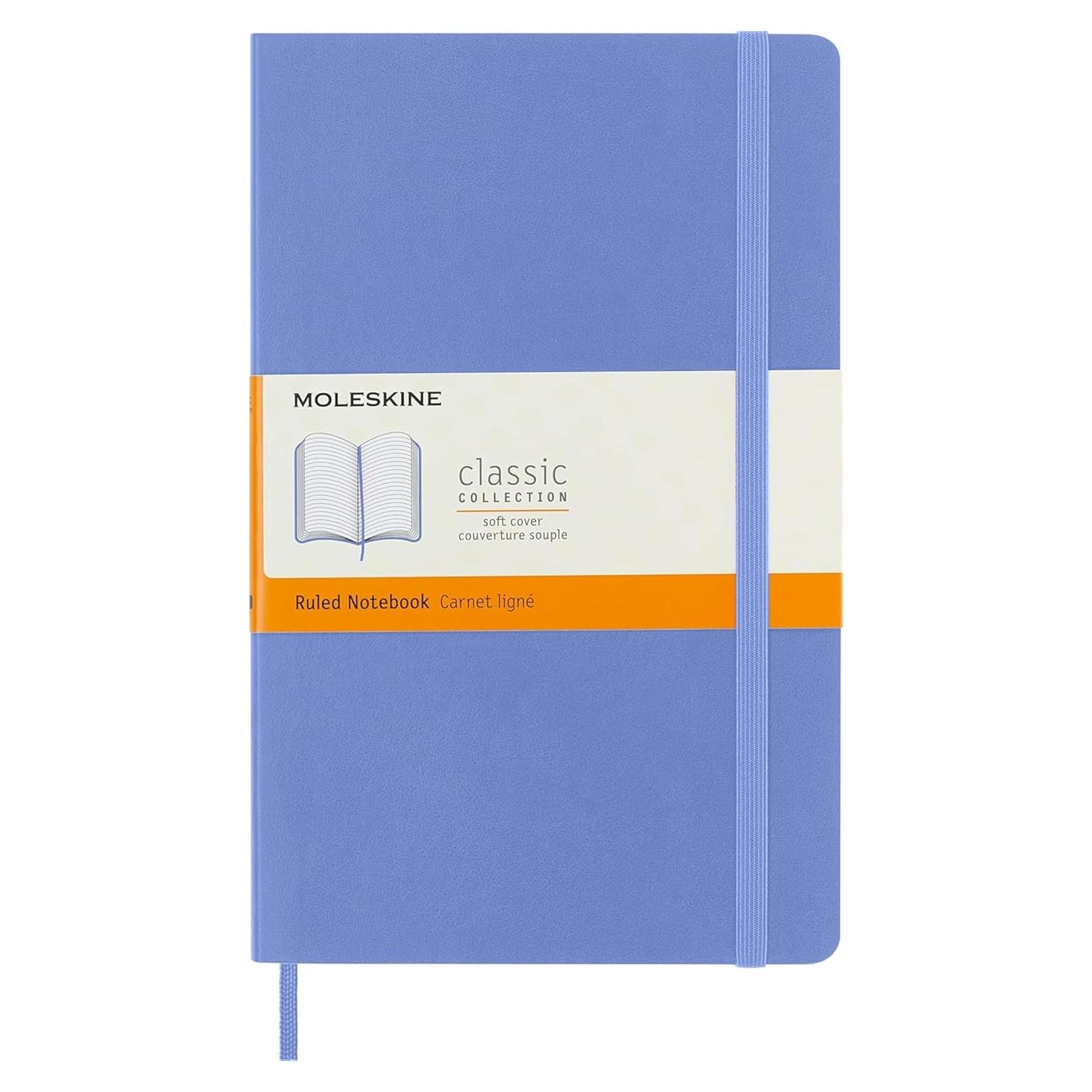 Cuaderno Moleskine Clásico Grande Rayado Azul 192 Páginas