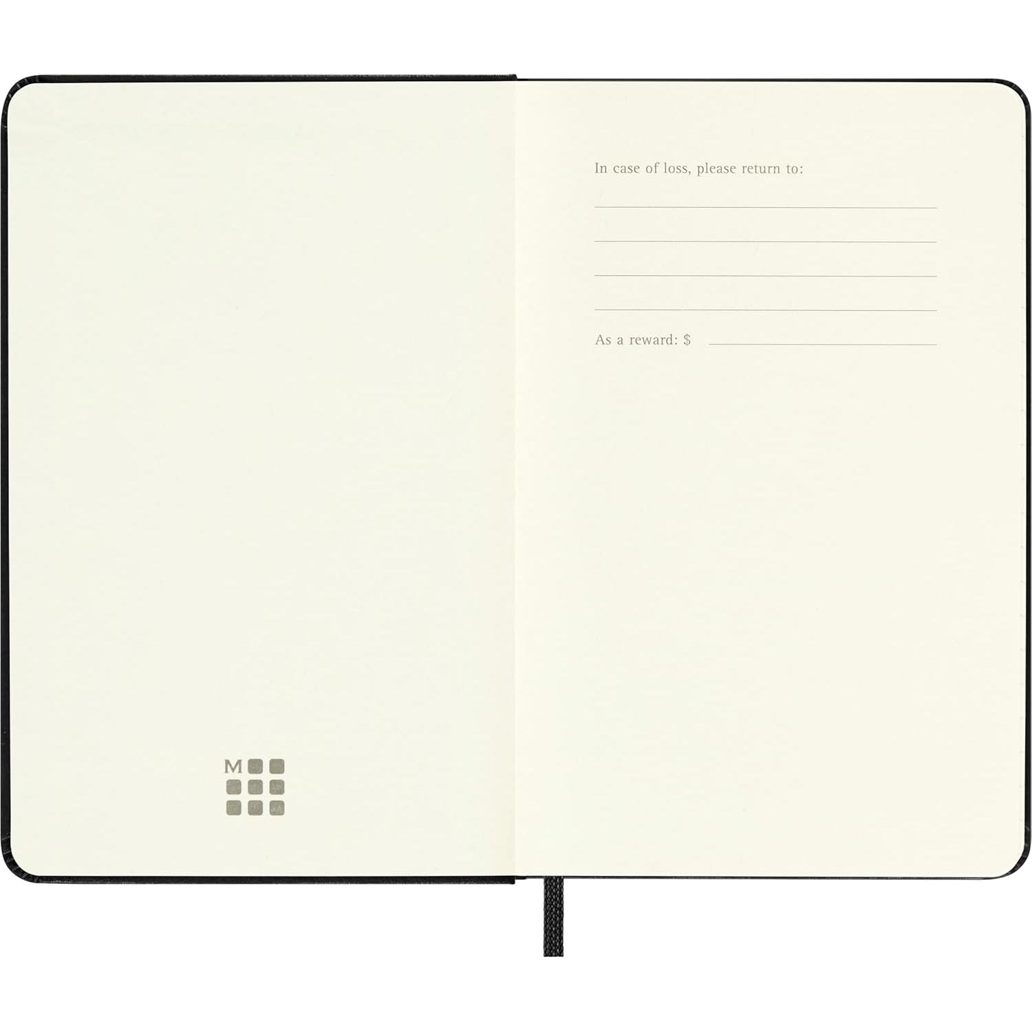 Cuaderno Moleskine Clásico Tapa Dura Pocket Negro 192 Páginas