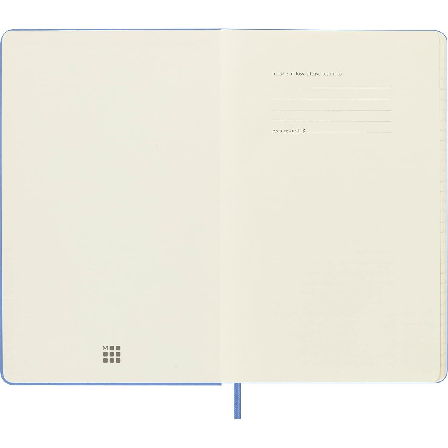 Cuaderno Clásico Moleskine Grande Rayado Azul 12.7x21cm