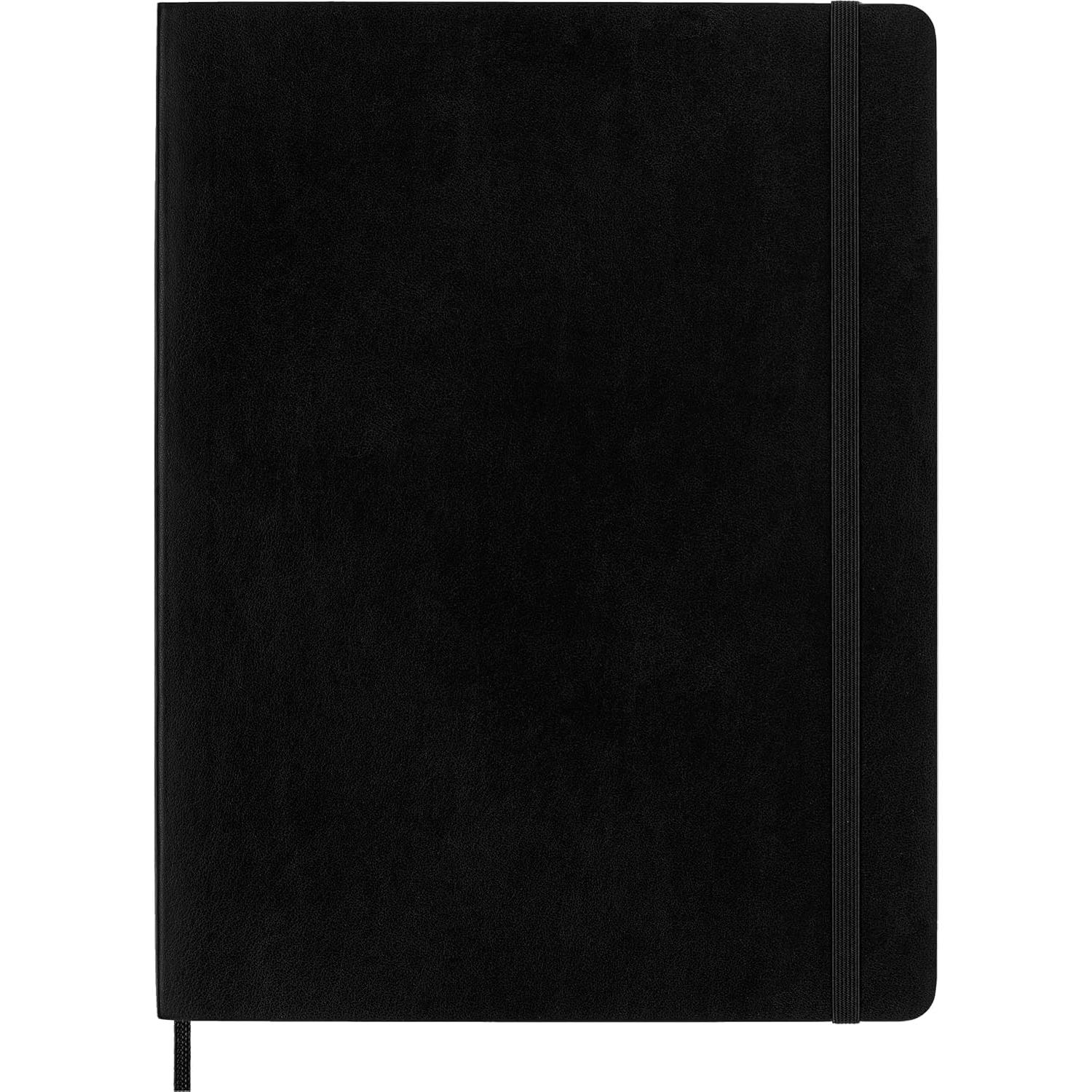 Cuaderno Moleskine XL Tapa Blanda Cuadrícula Negro 192 Páginas