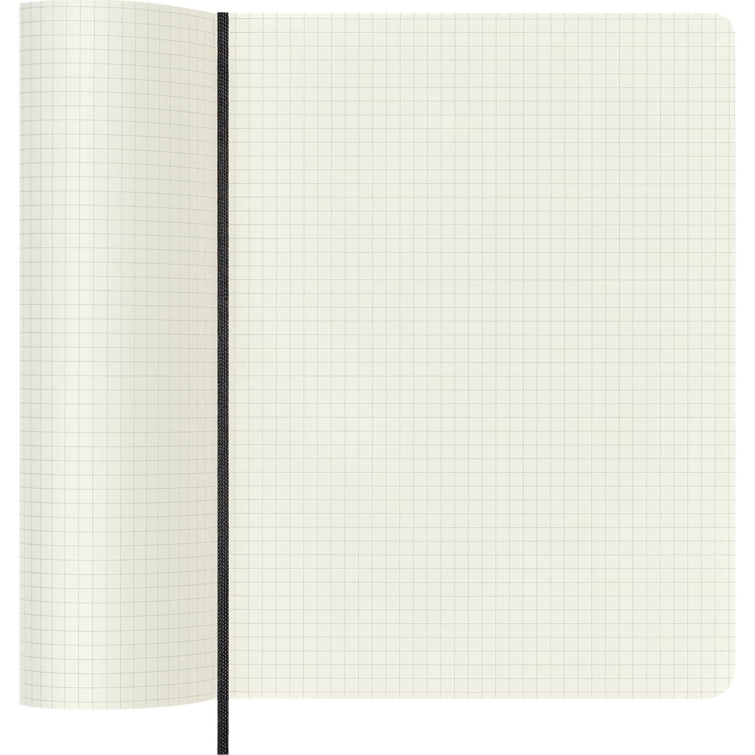 Cuaderno Moleskine XL Tapa Blanda Cuadrícula Negro 192 Páginas
