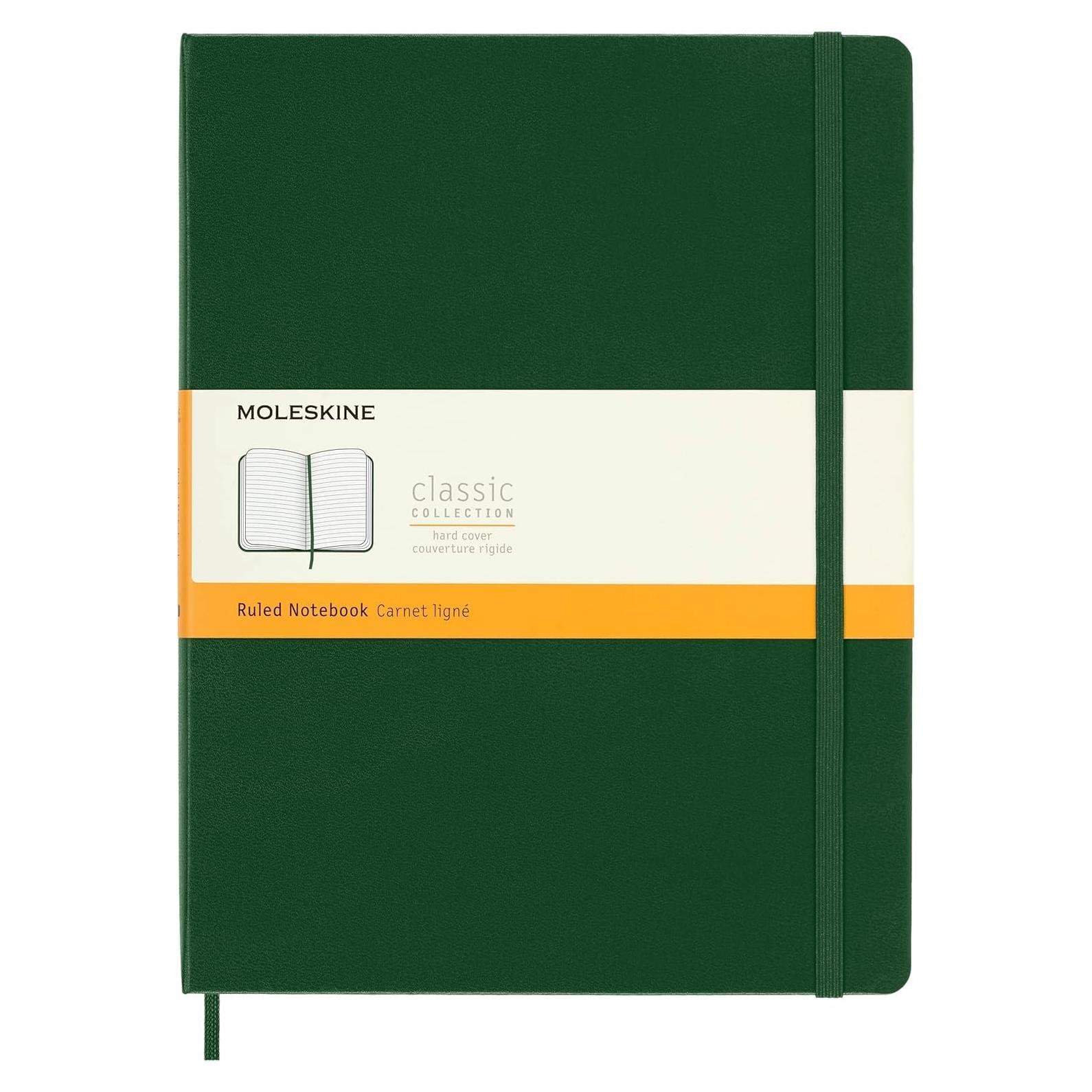 Cuaderno Moleskine Clásico Tapa Dura XL Verde Mirtillo 192 Páginas