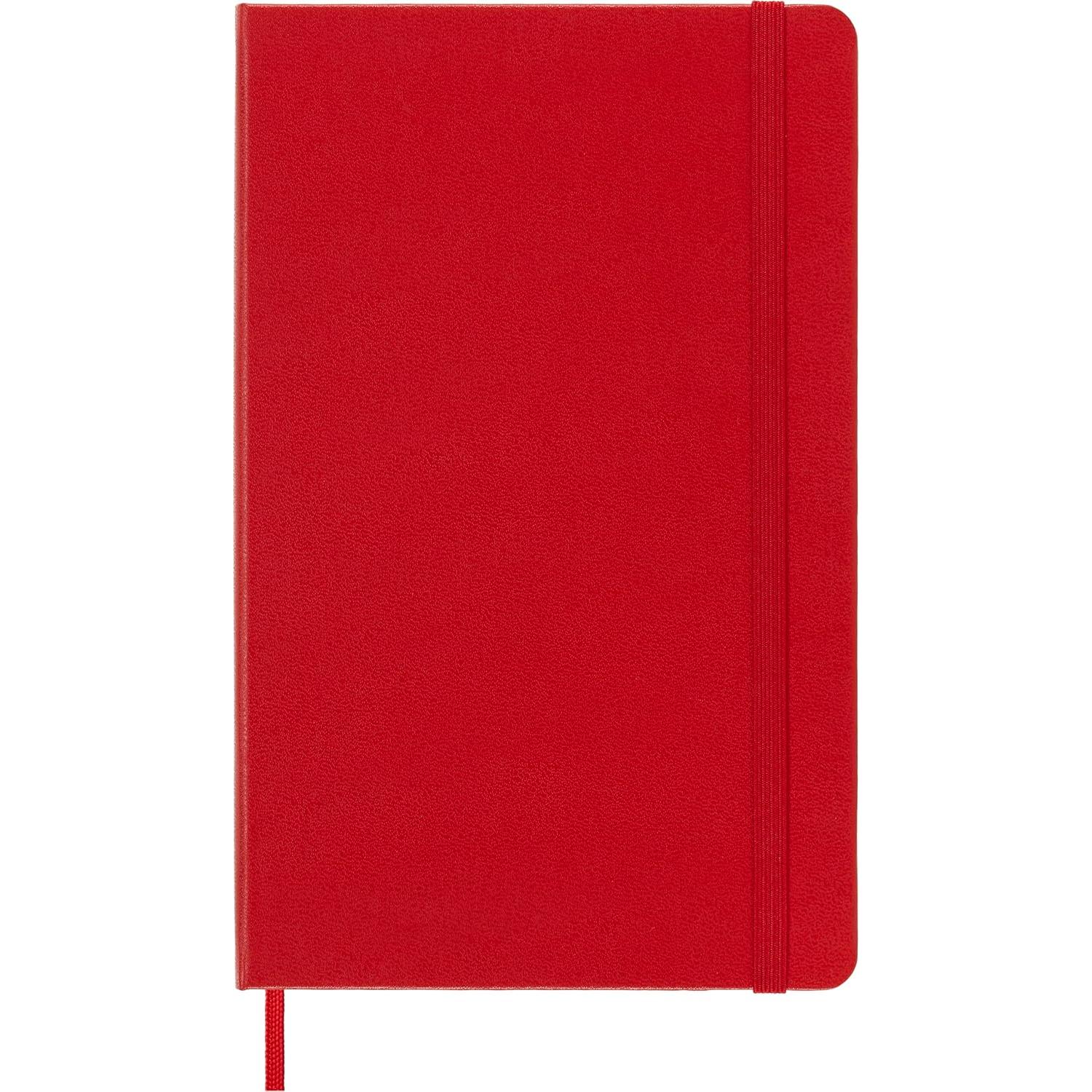 Cuaderno Moleskine Clásico Tapa Dura Grande Rayado Rojo 240 Páginas