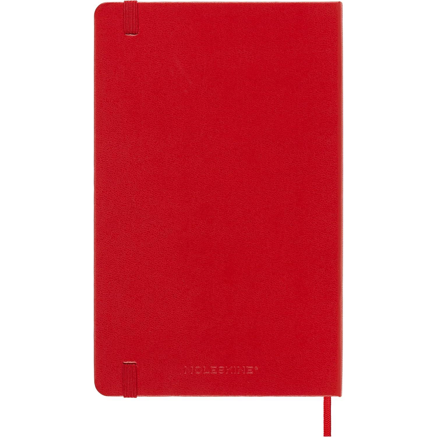 Cuaderno Moleskine Clásico Tapa Dura Grande Rayado Rojo 240 Páginas