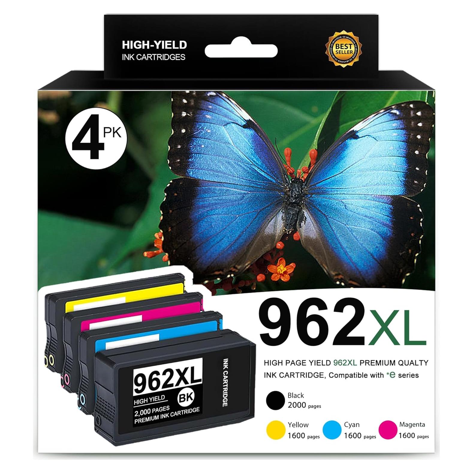 Cartuchos de tinta Obuweu 962XL para HP - Paquete de 4