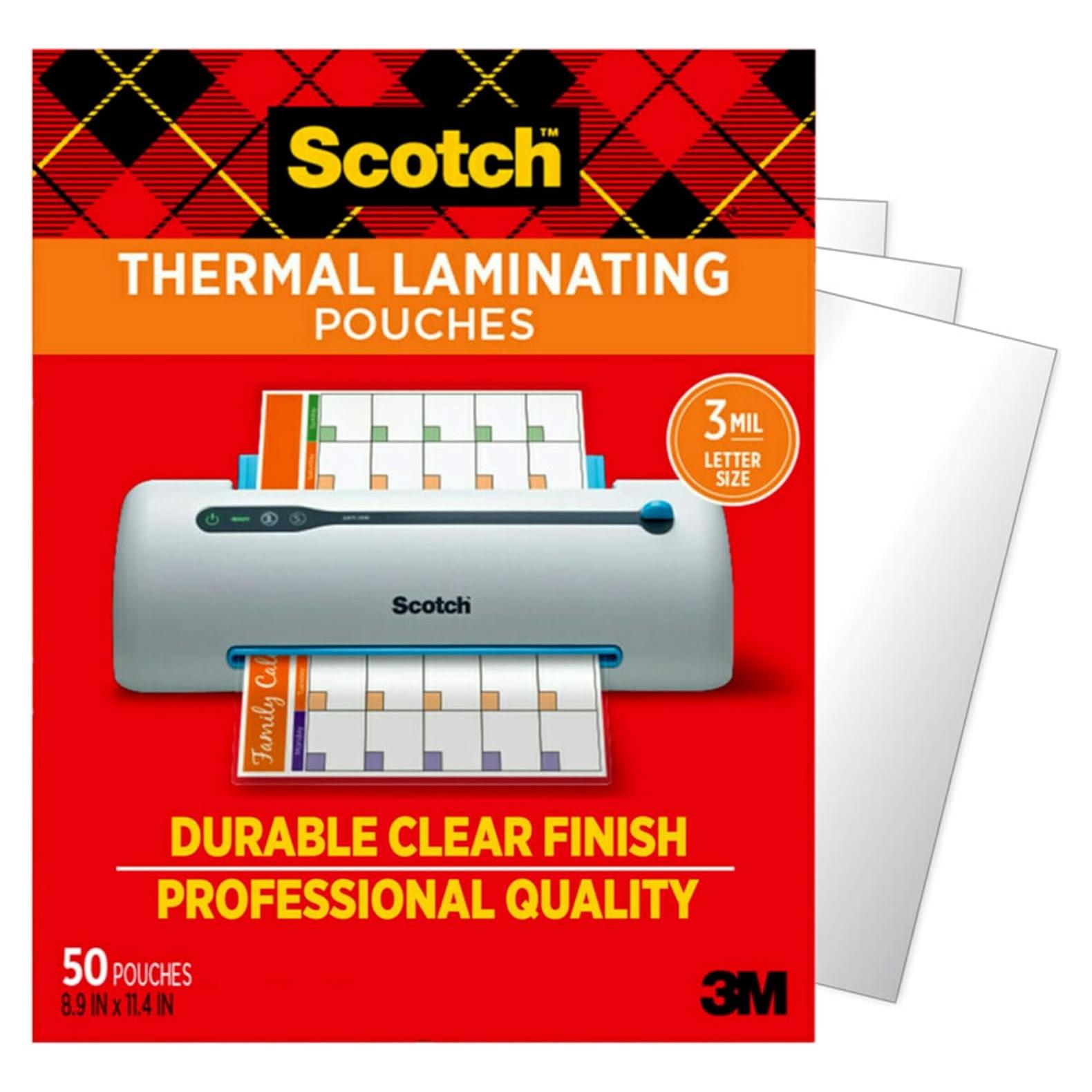 Bolsas de Laminado Térmico Scotch 50 Unidades Carta 22.6x28.9cm