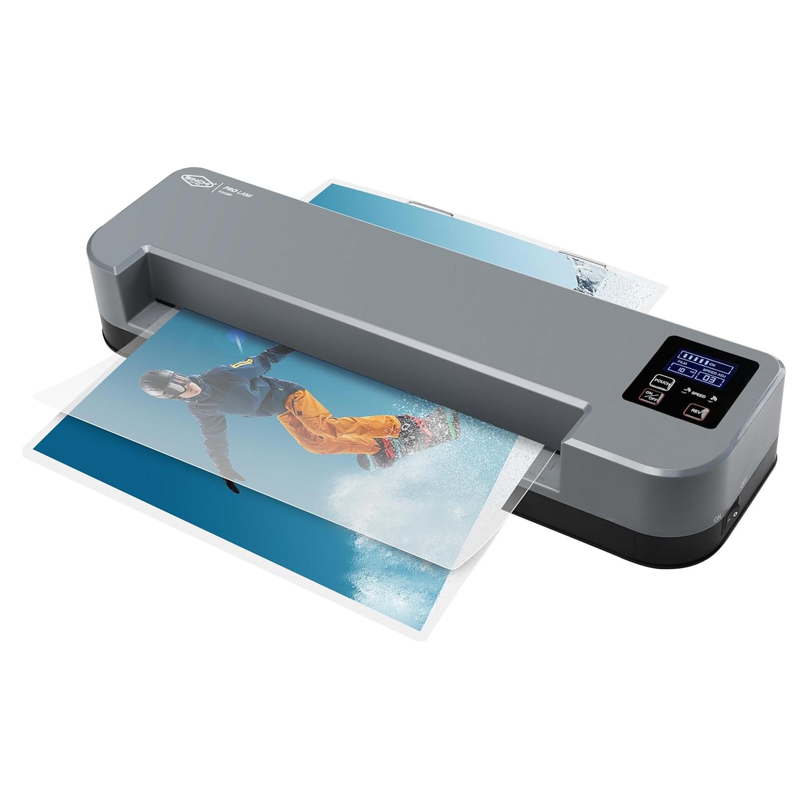 Laminadora Térmica SINCHI 33 cm 4 Rodillos LCD 76-254 Micras