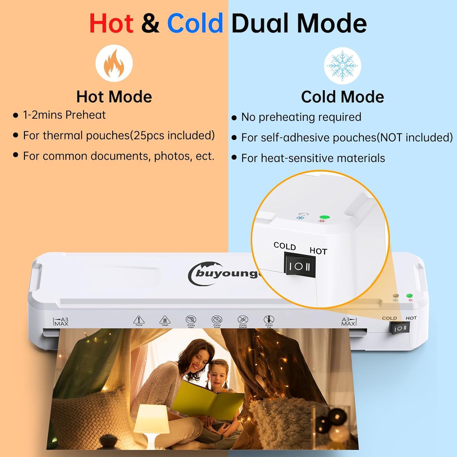 Máquina de Laminado A3 Buyounger 13 Pulgadas Calentamiento Rápido