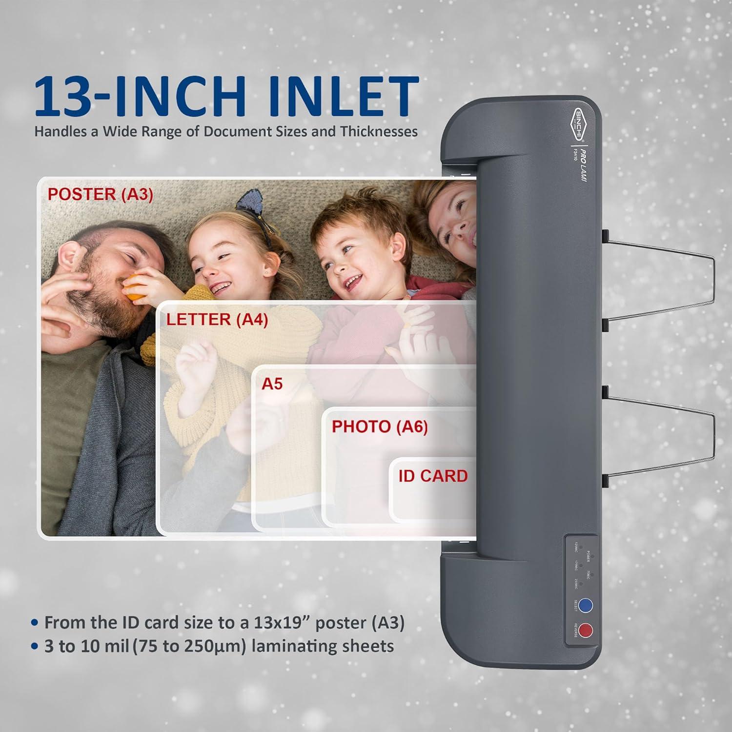 Laminadora Térmica SINCHI F3410 33 cm 3-10 Mil 4 Rodillos