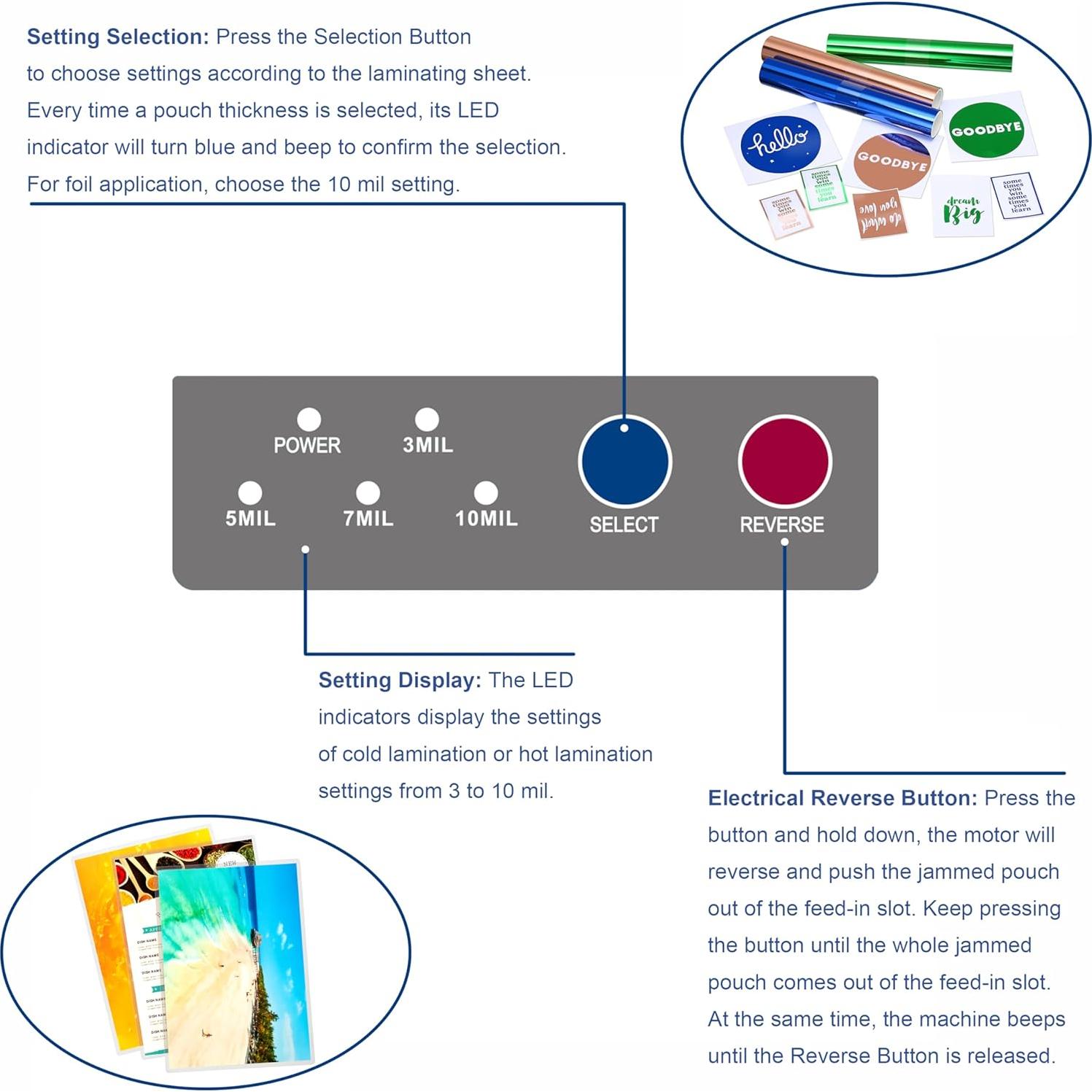 Laminadora Térmica SINCHI F3410 33 cm 3-10 Mil 4 Rodillos