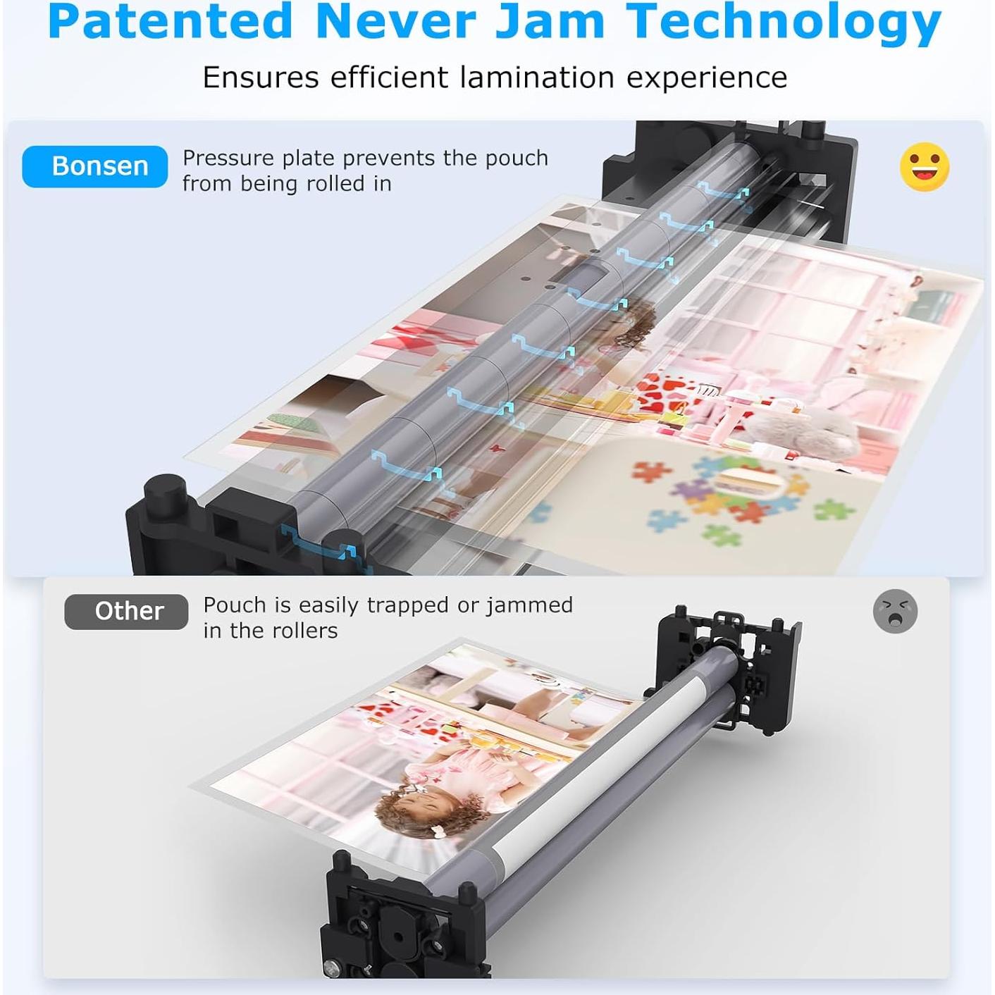 Laminadora Térmica A4 BONSEN 9.33" 4 en 1 con 100 Hojas