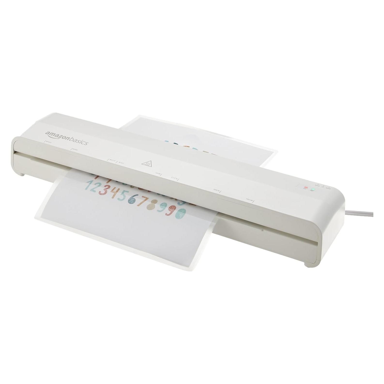 Laminadora Térmica Amazon Basics 30 cm, 1 min Calentamiento, 20 Fundas