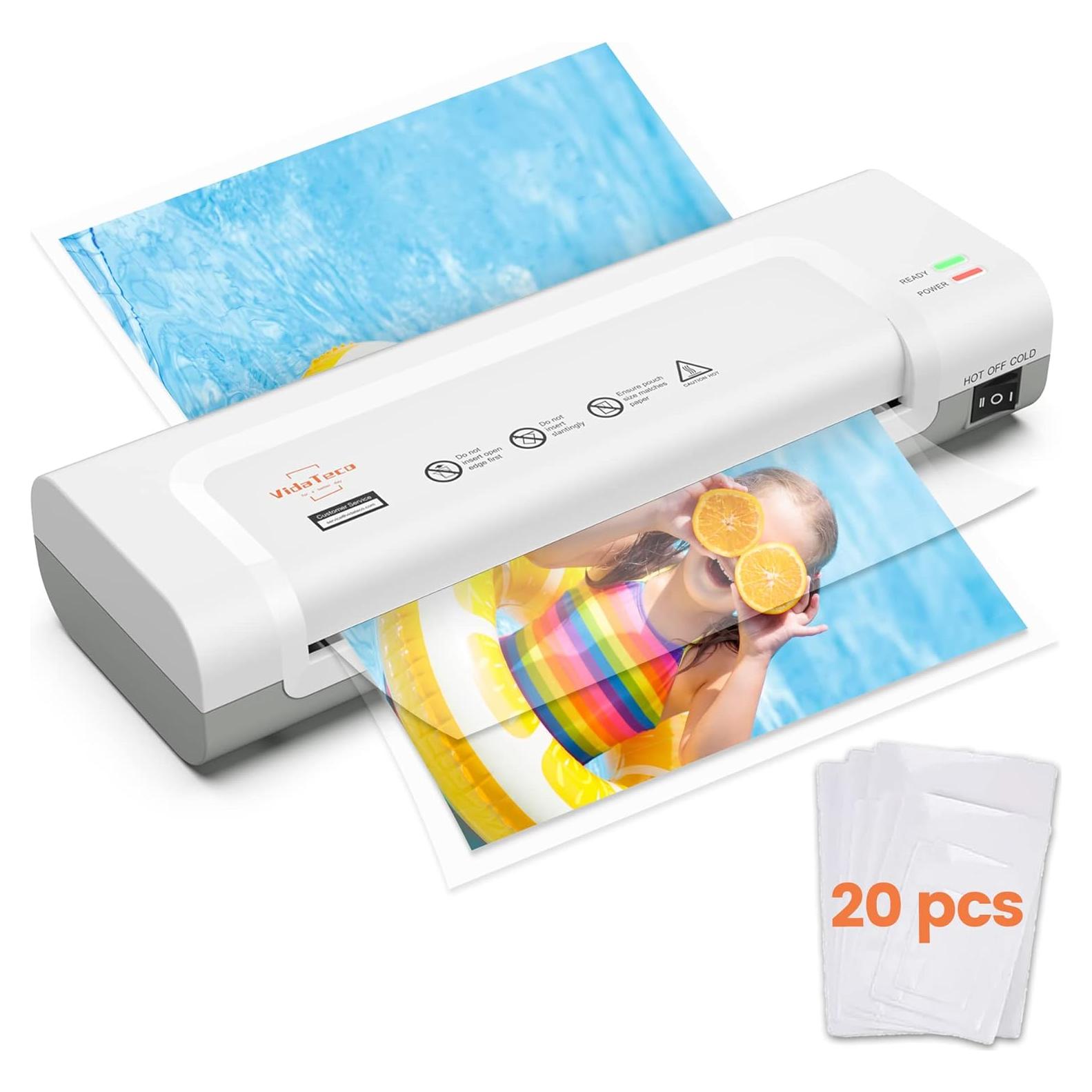 Laminadora Térmica VidaTeco 22.86 cm con 20 Hojas 3 mil