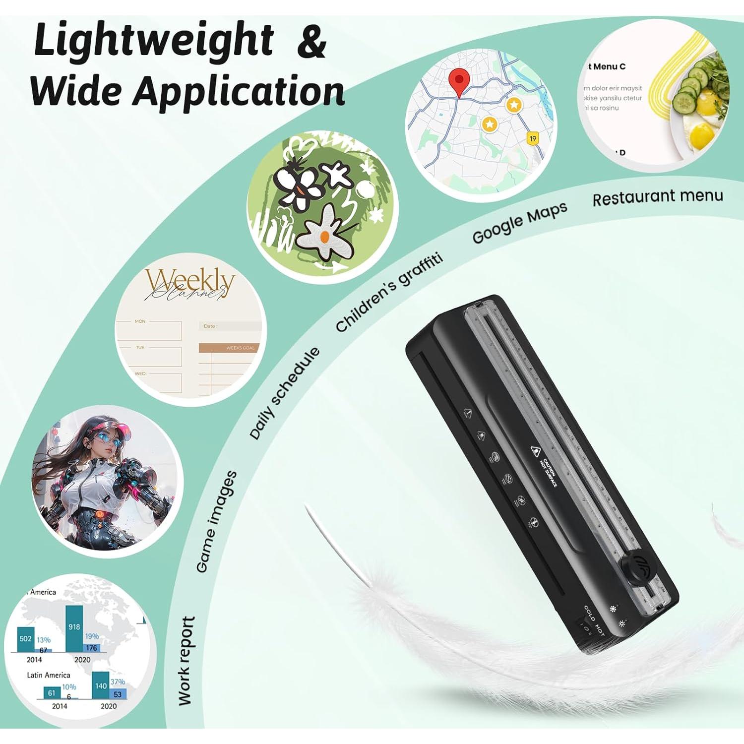 Máquina Laminadora A4 MAXDONE 9 Pulgadas 0.74 kg Doble Modo