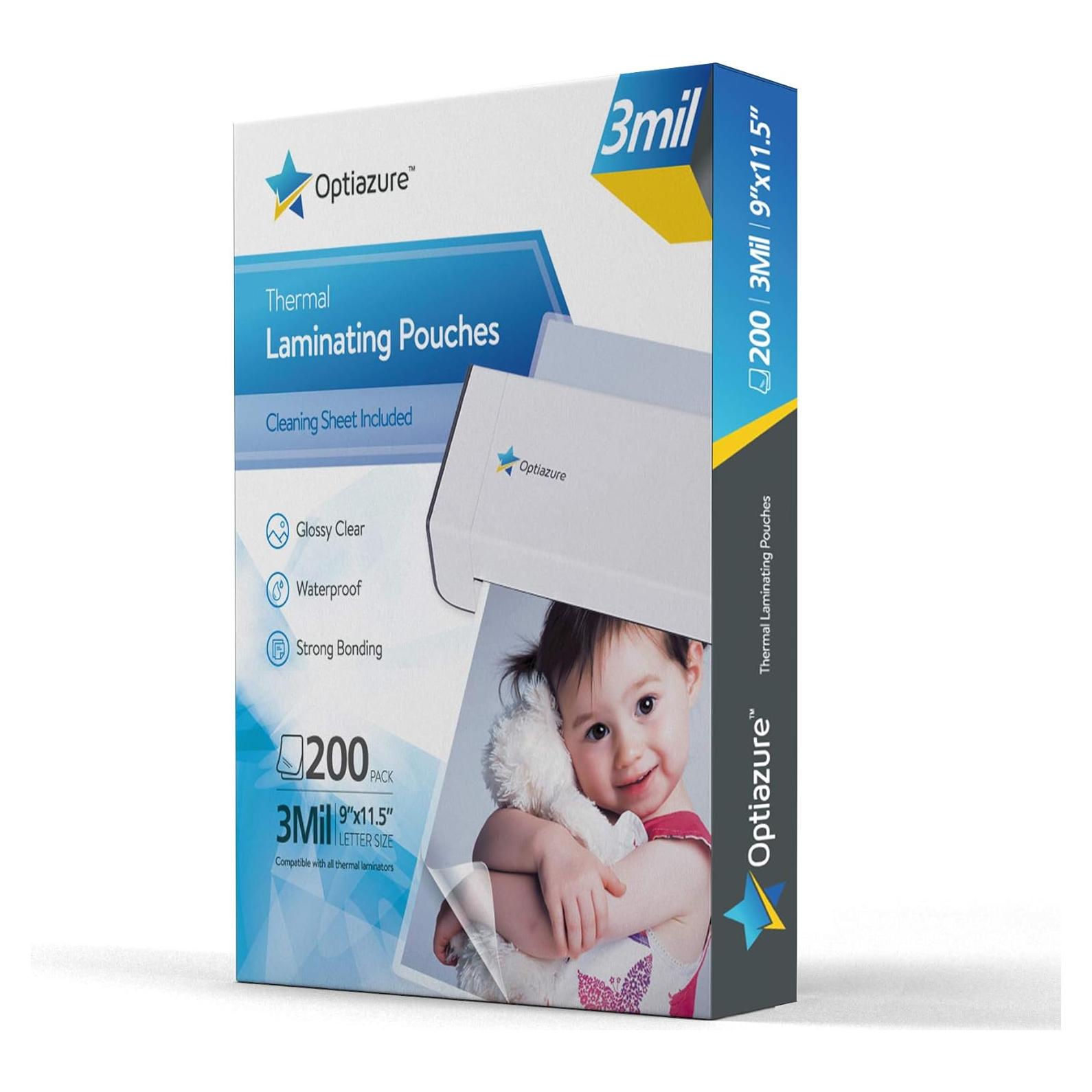 Fundas de Laminado Térmico Optiazure 22.86x29.21 cm 200PK