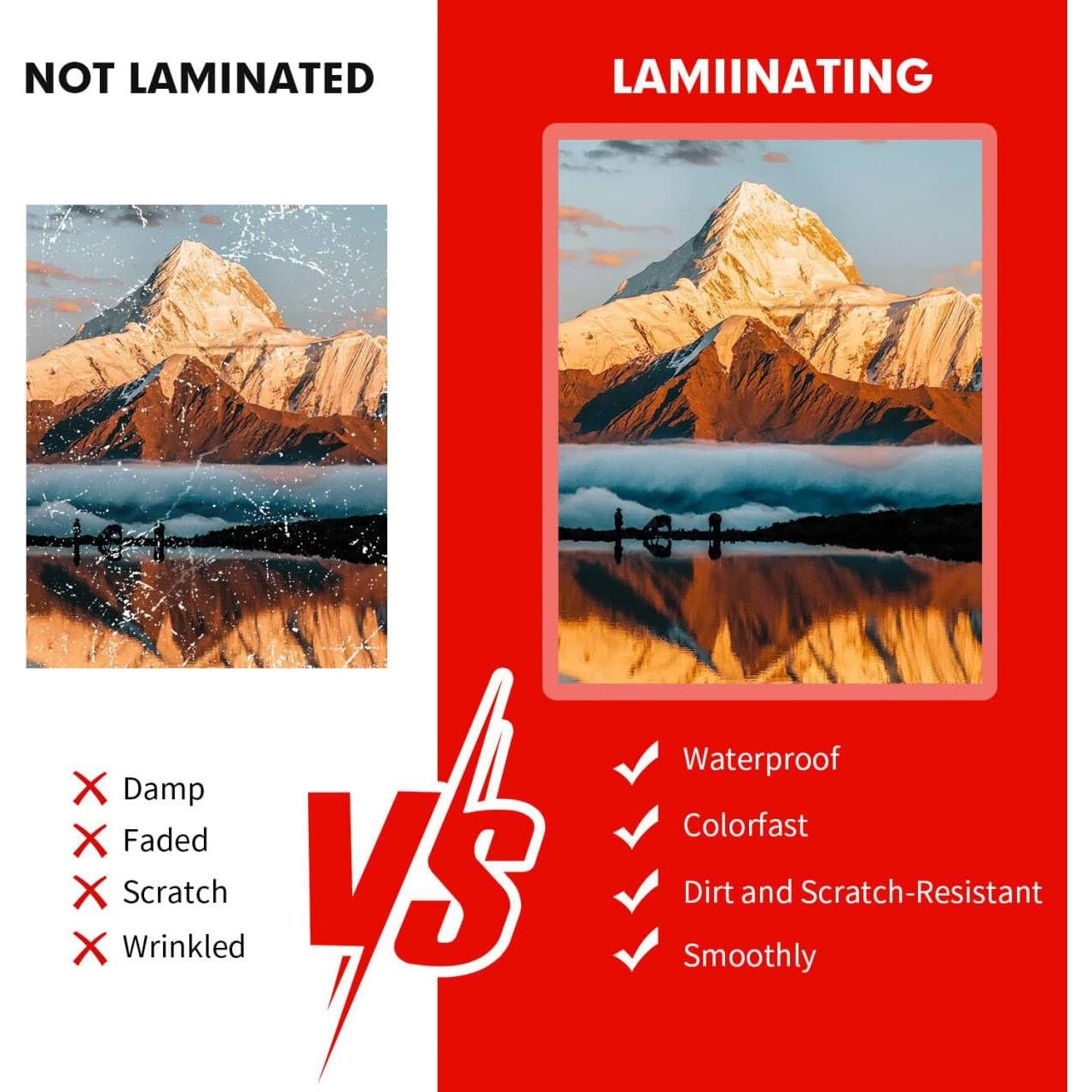 Hojas de Laminado RAZCC 200 Unidades 22.86 x 29.21 cm 5mil