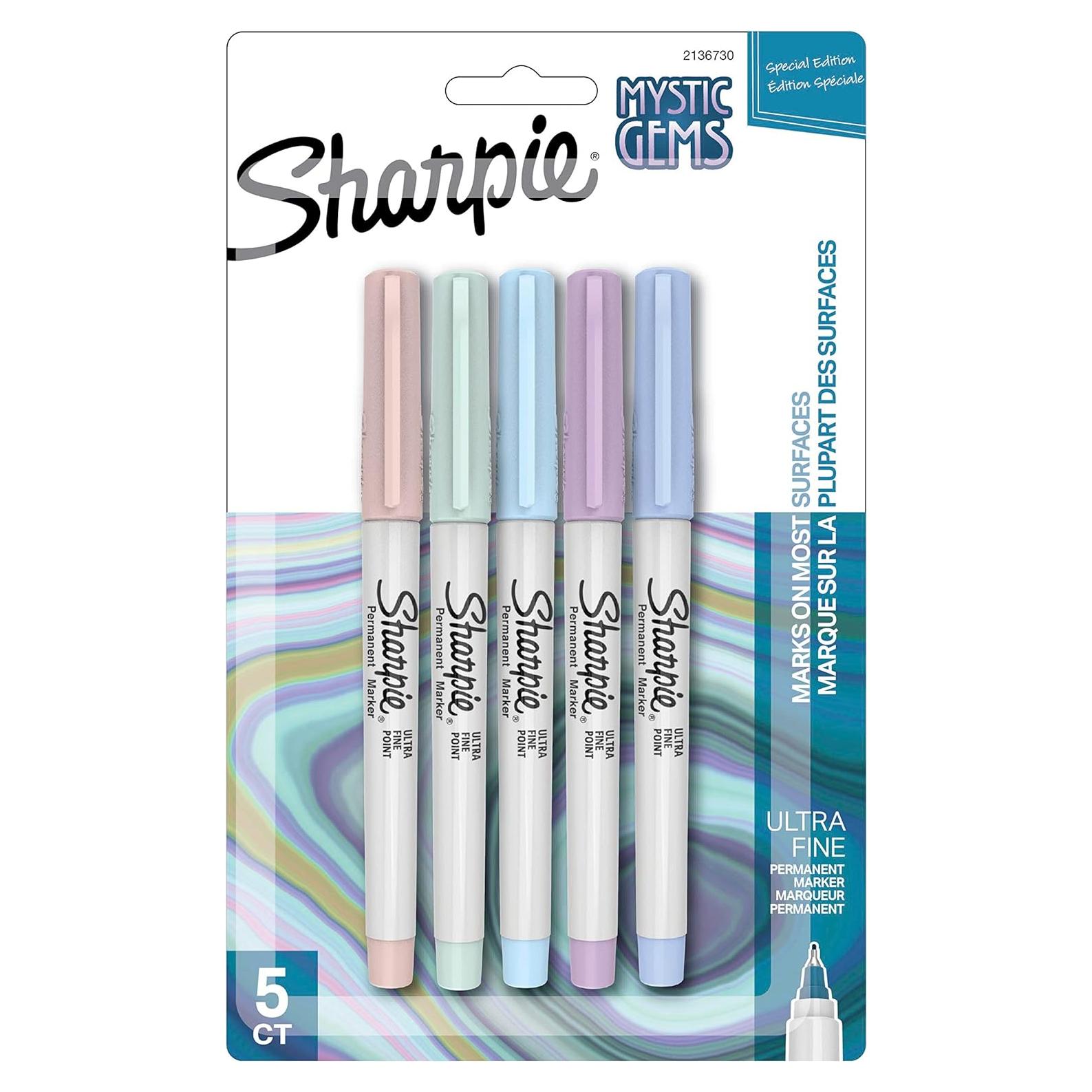 Marcadores Permanentes Ultra-Finos Sharpie Mystic Gems 5 Unidades