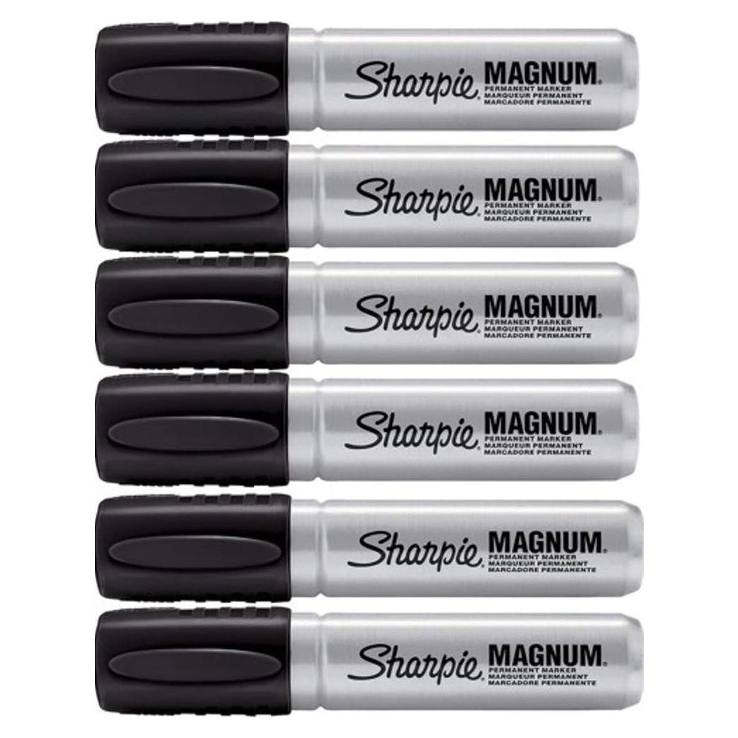 Marcador Permanente Sharpie Magnum Negro 6 Paquetes