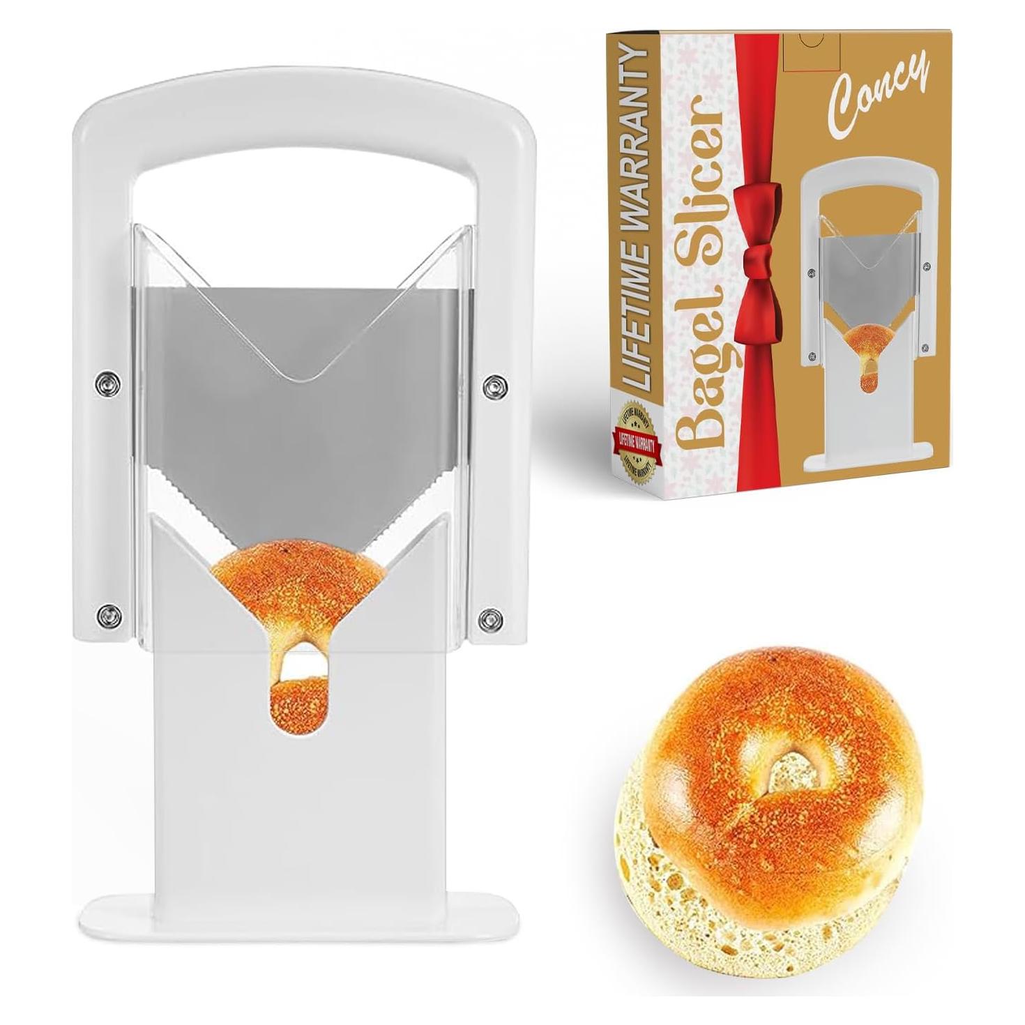 Cortador de Bagels Concy BSL001 - Corte Seguro y Limpio - ABS y Acero Inoxidable