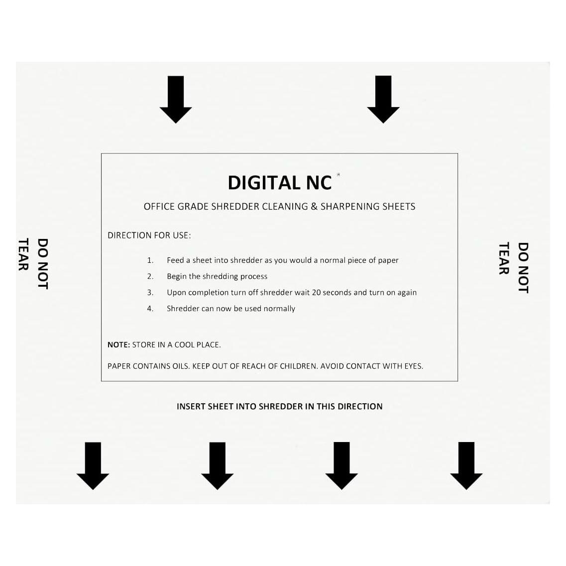 Hojas de Afilado y Lubricación Digital Nc para Destructoras - Paquete de 5
