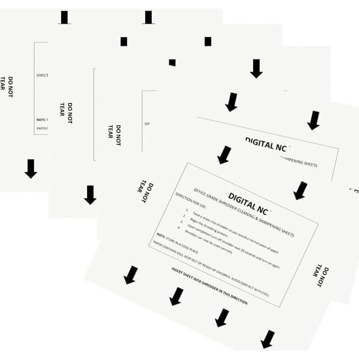 Hojas de Afilado y Lubricación Digital Nc para Destructoras - Paquete de 5