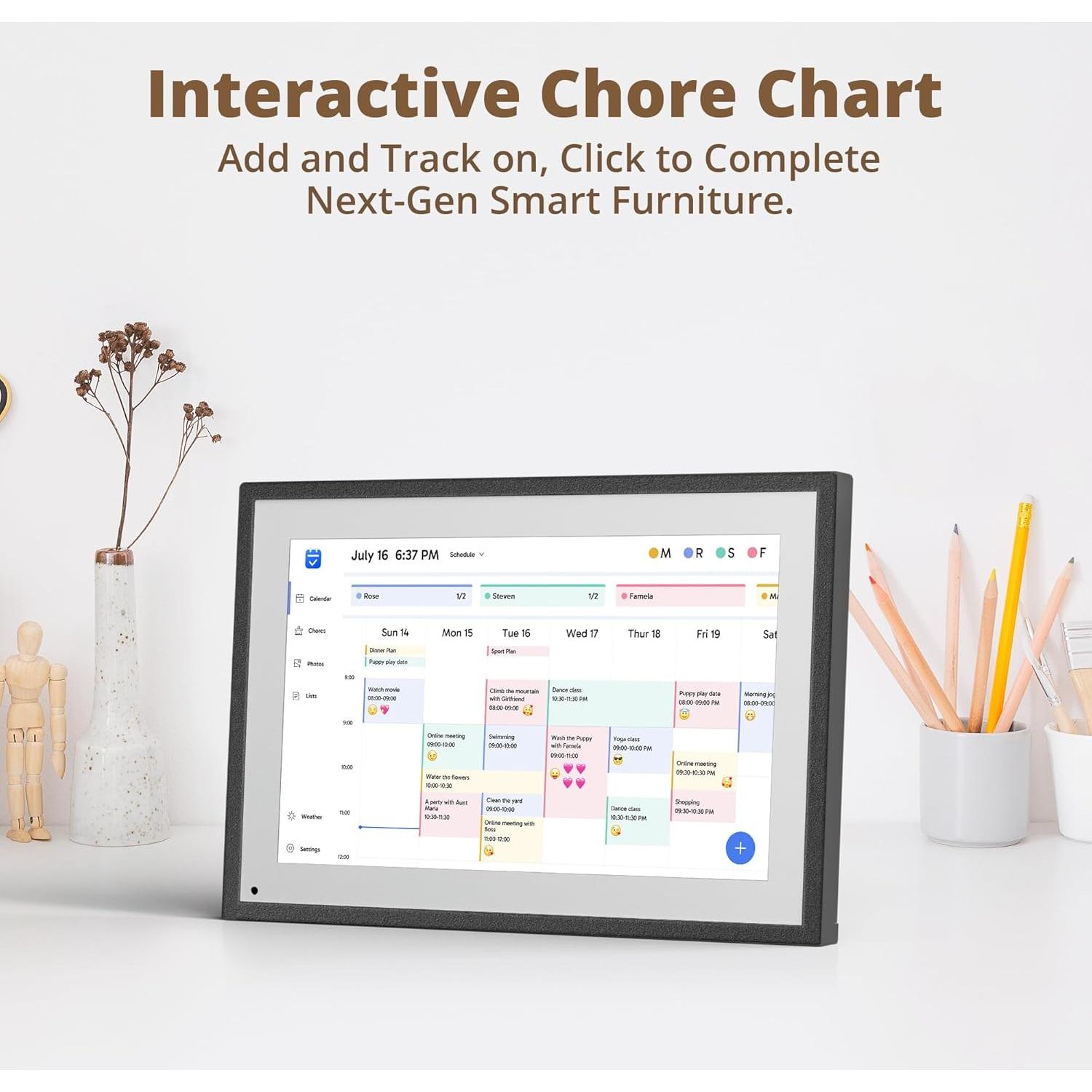 Calendario Digital Dragon Touch 10.1" Pantalla Táctil Interactiva