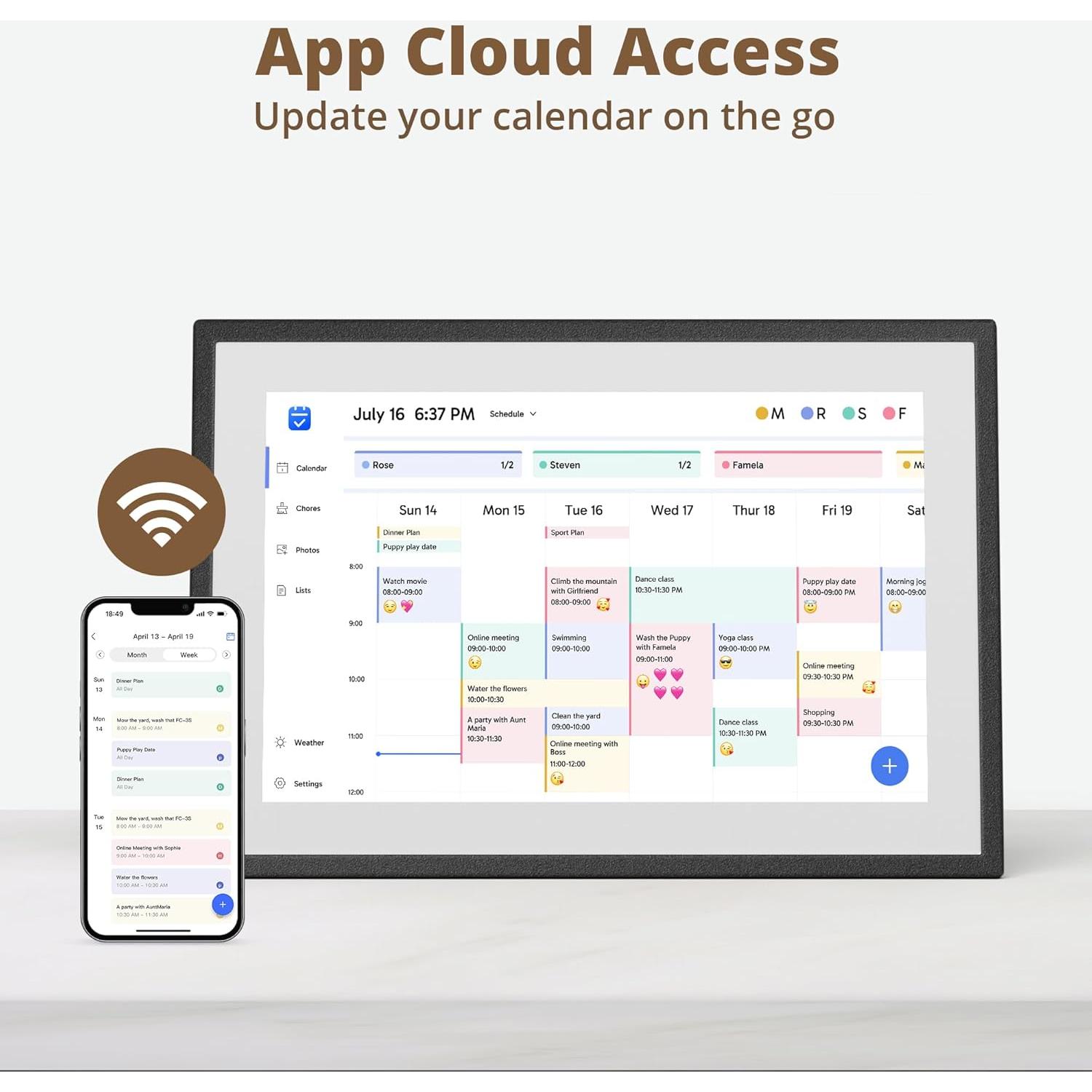 Calendario Digital Dragon Touch 10.1" Pantalla Táctil Interactiva