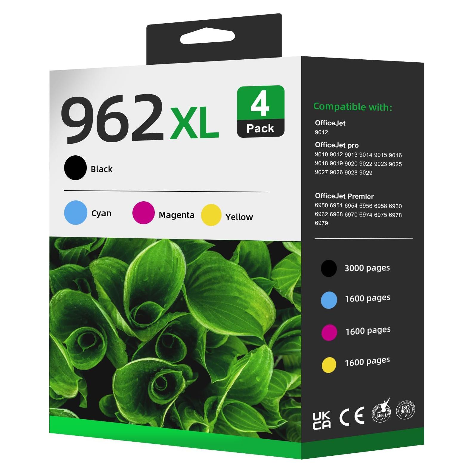 Combo de Cartuchos de Tinta 962 XL Compatible HP - Negro y Color