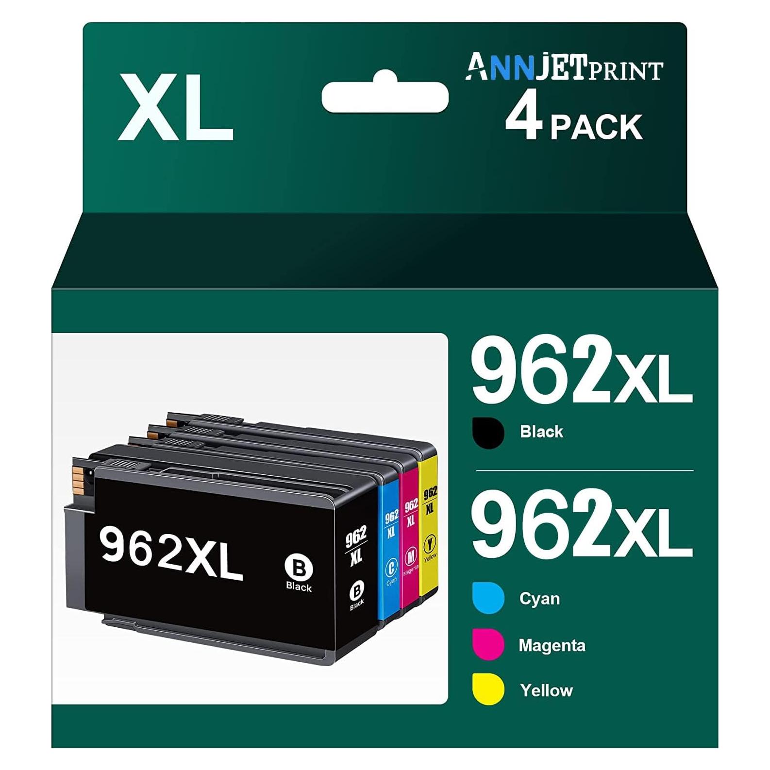 Cartuchos de tinta 962XL HP para impresoras OfficeJet Pro 4 Pack