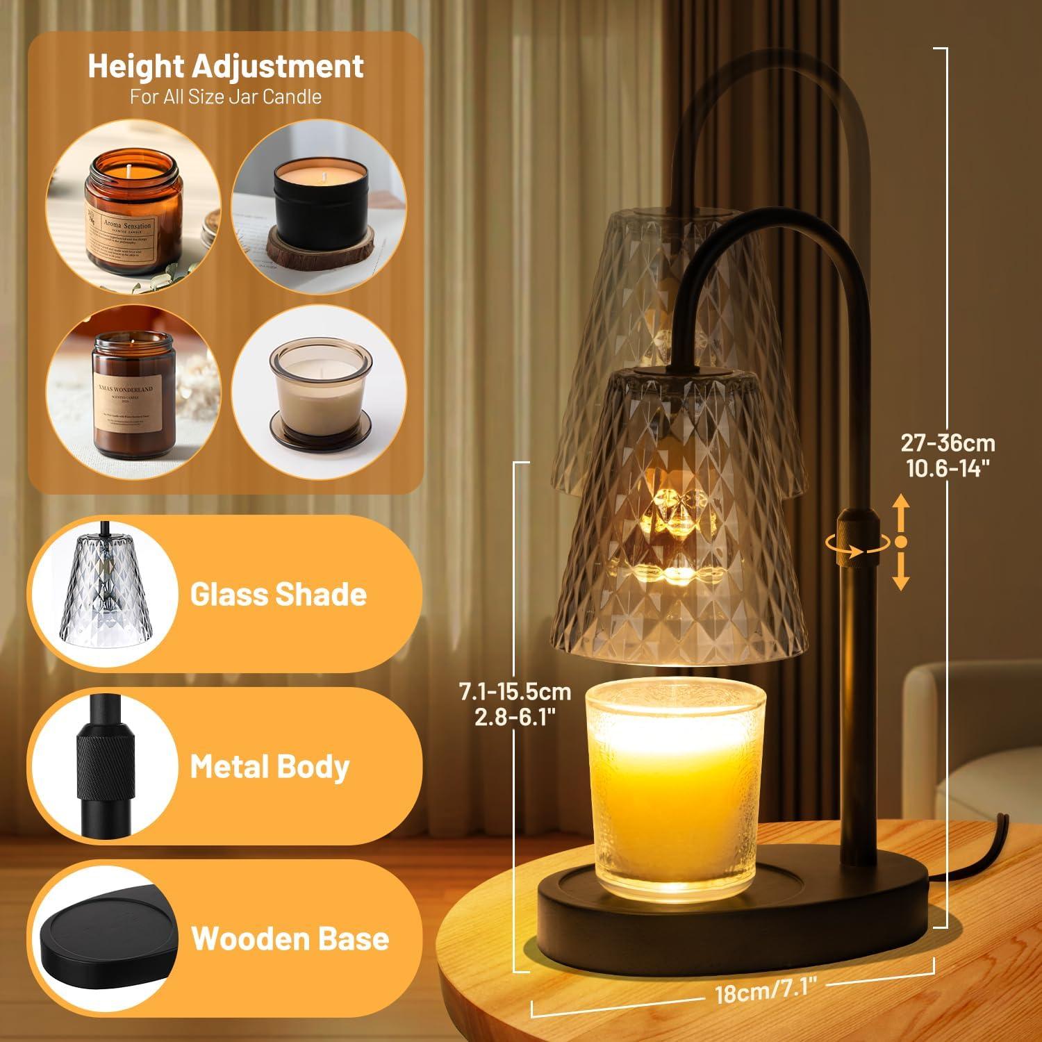 Lámpara Calentadora de Velas SAEIHGAE con Temporizador y Luz Ajustable