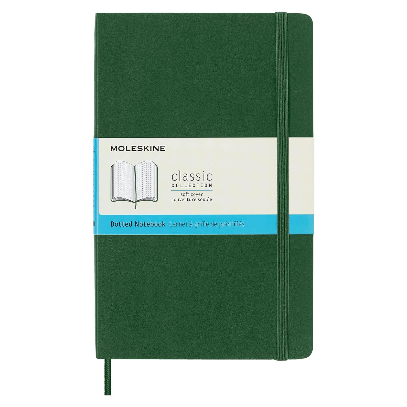 Cuaderno Moleskine Grande Punteado Verde Mirtillo 192 Páginas