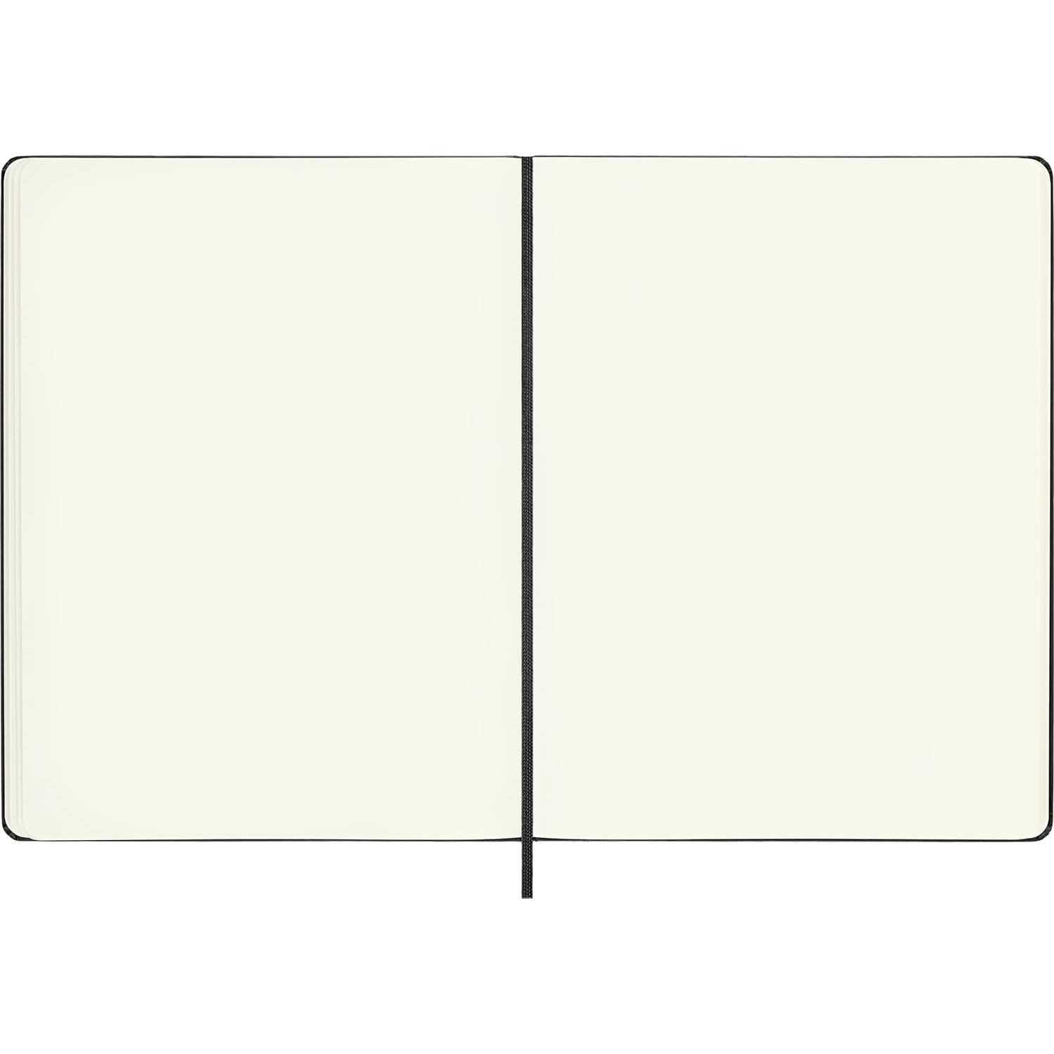 Cuaderno Moleskine Clásico Extra Grande Negro Sin Pautas 19x25cm