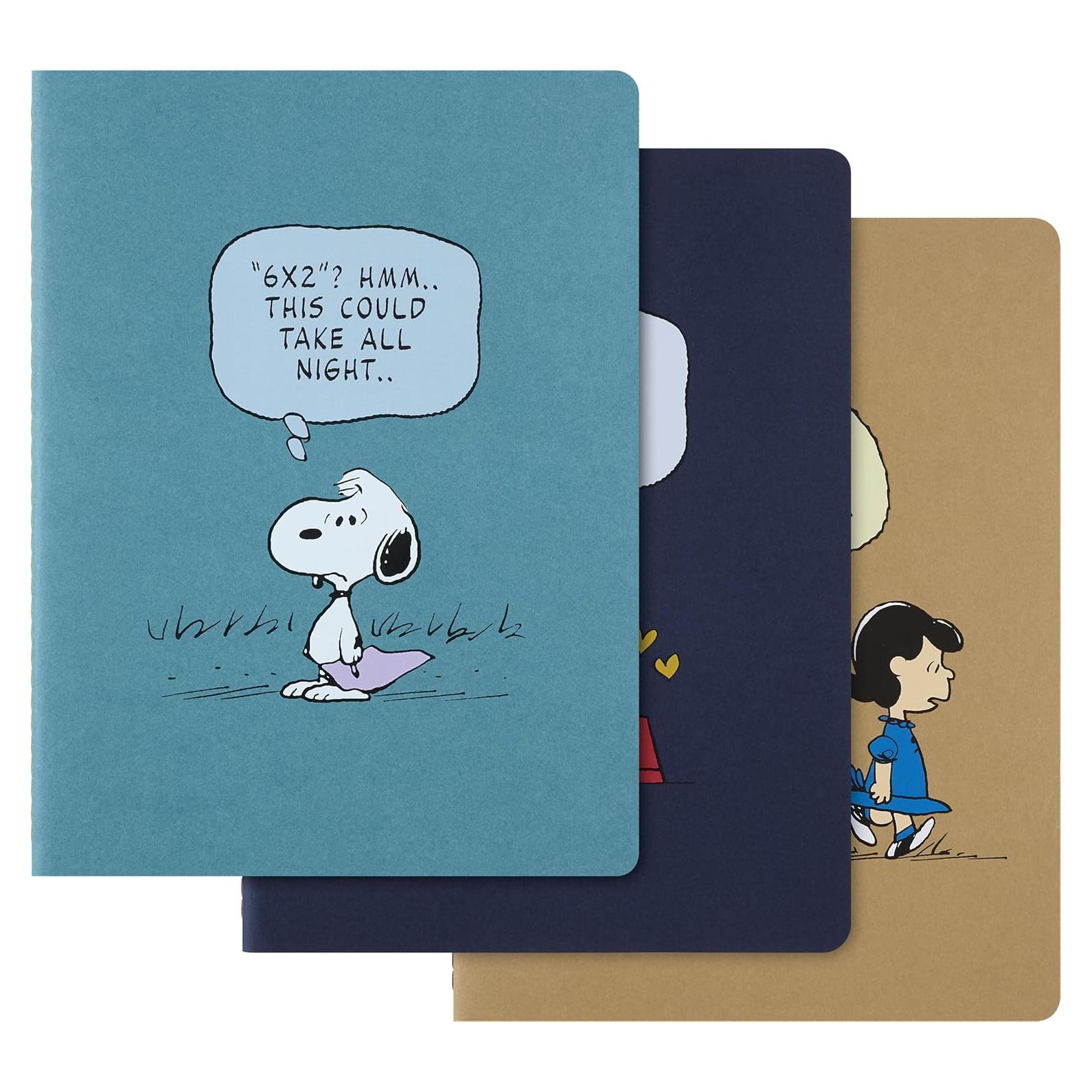 Conjunto de 3 Cuadernos Cahier Moleskine Peanuts XL Rayados