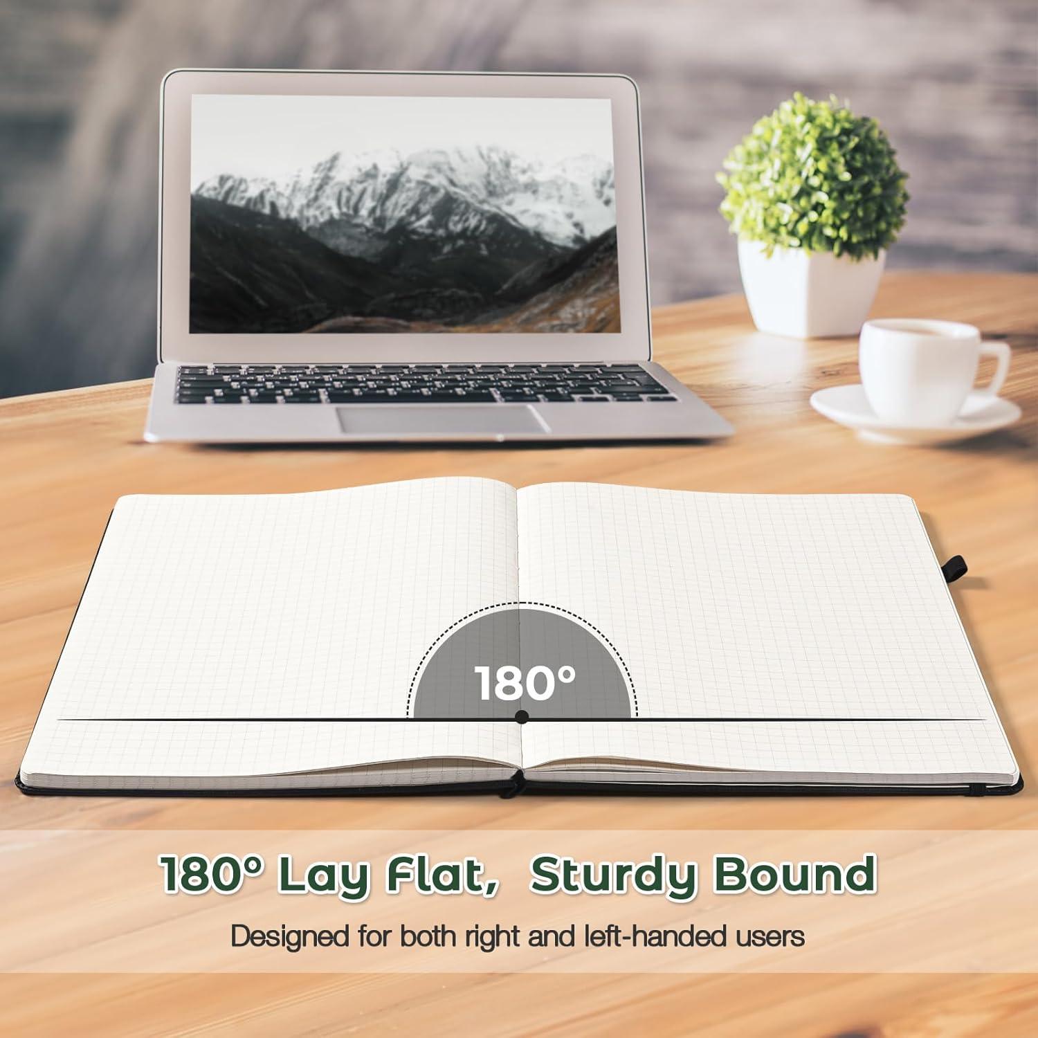 Cuaderno A4 Cuadriculado MALEDEN Verde Tapa Dura 192 Páginas