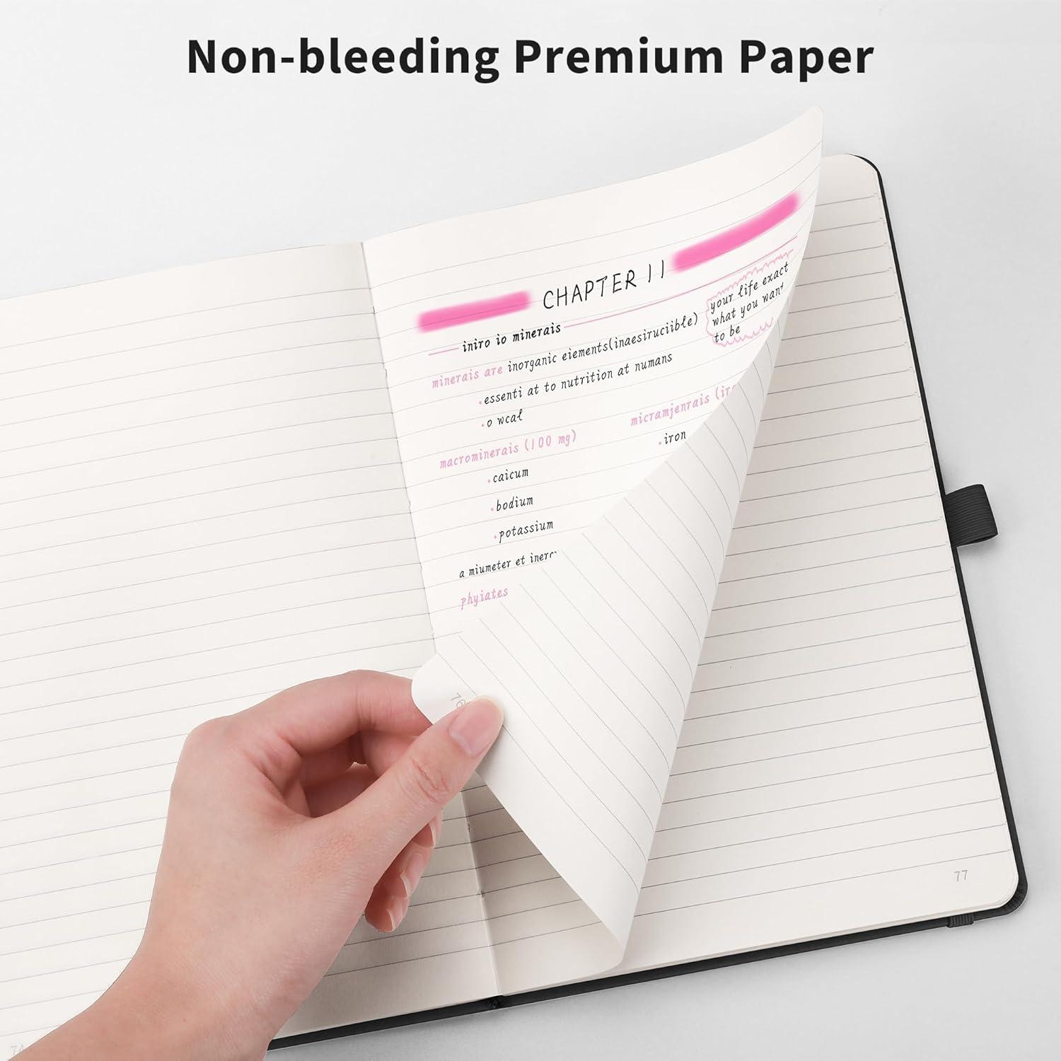 Cuaderno de Notas RETTACY A5 Tapa Dura Cuero 192 Páginas