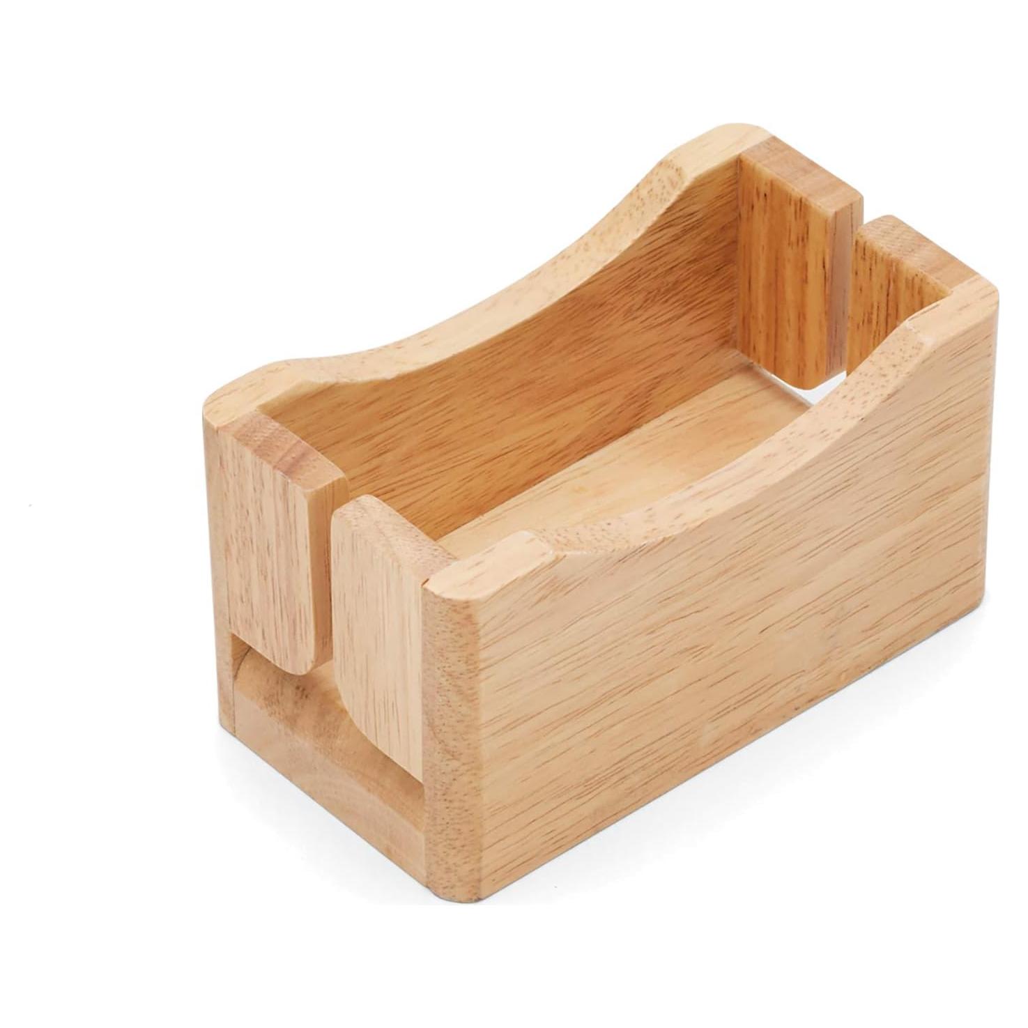 Cortador Sostenedor de Bagel Fox Run de Madera 7.6x13.3 cm