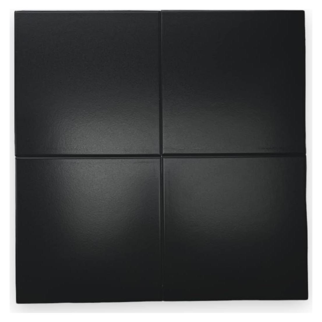 Azulejo de Porcelana Tenedos 30.16x30.16 cm Negro Semi Mate