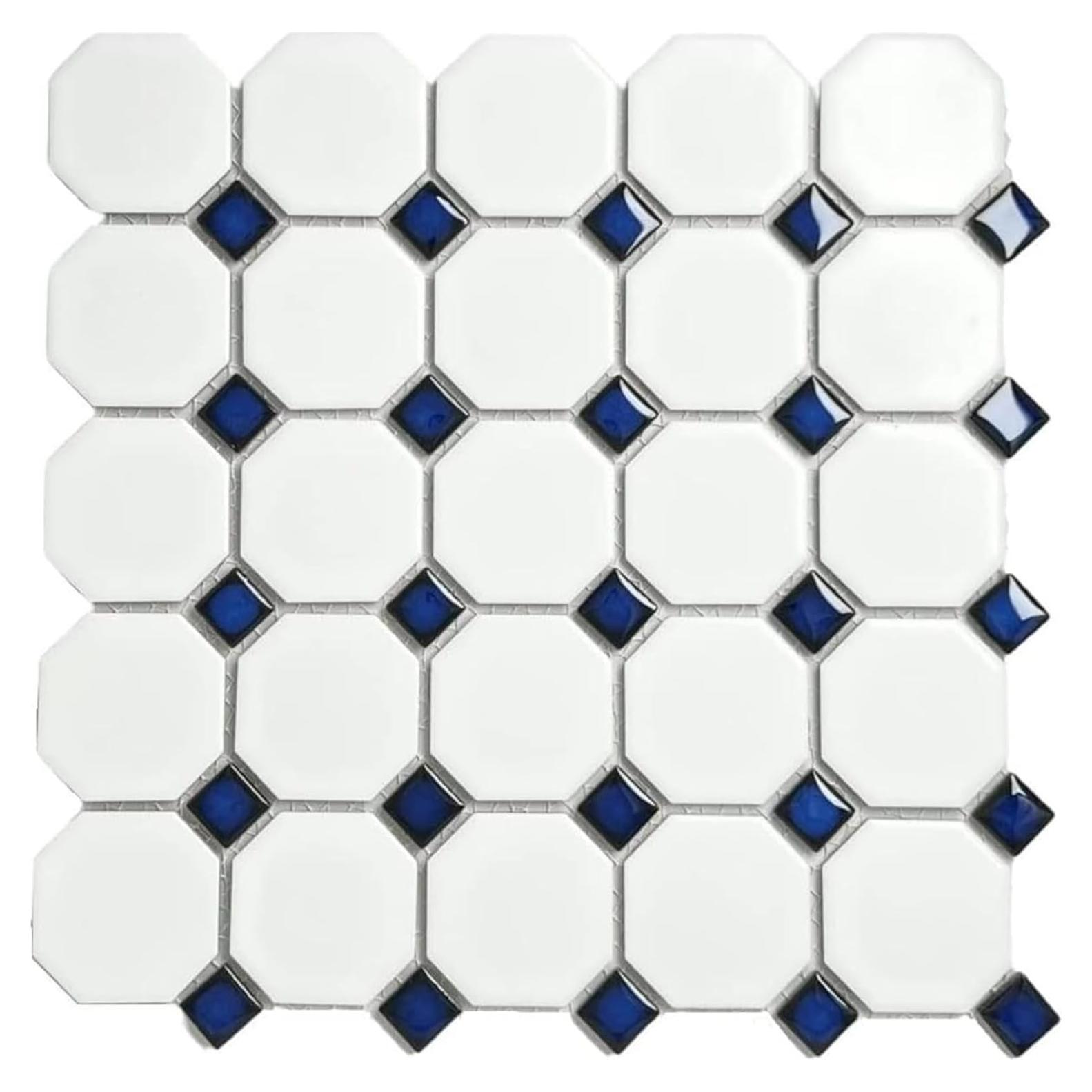 Mosaico Porcelana Mate Octagonal Tenedos 20 Hojas 1.86 m²