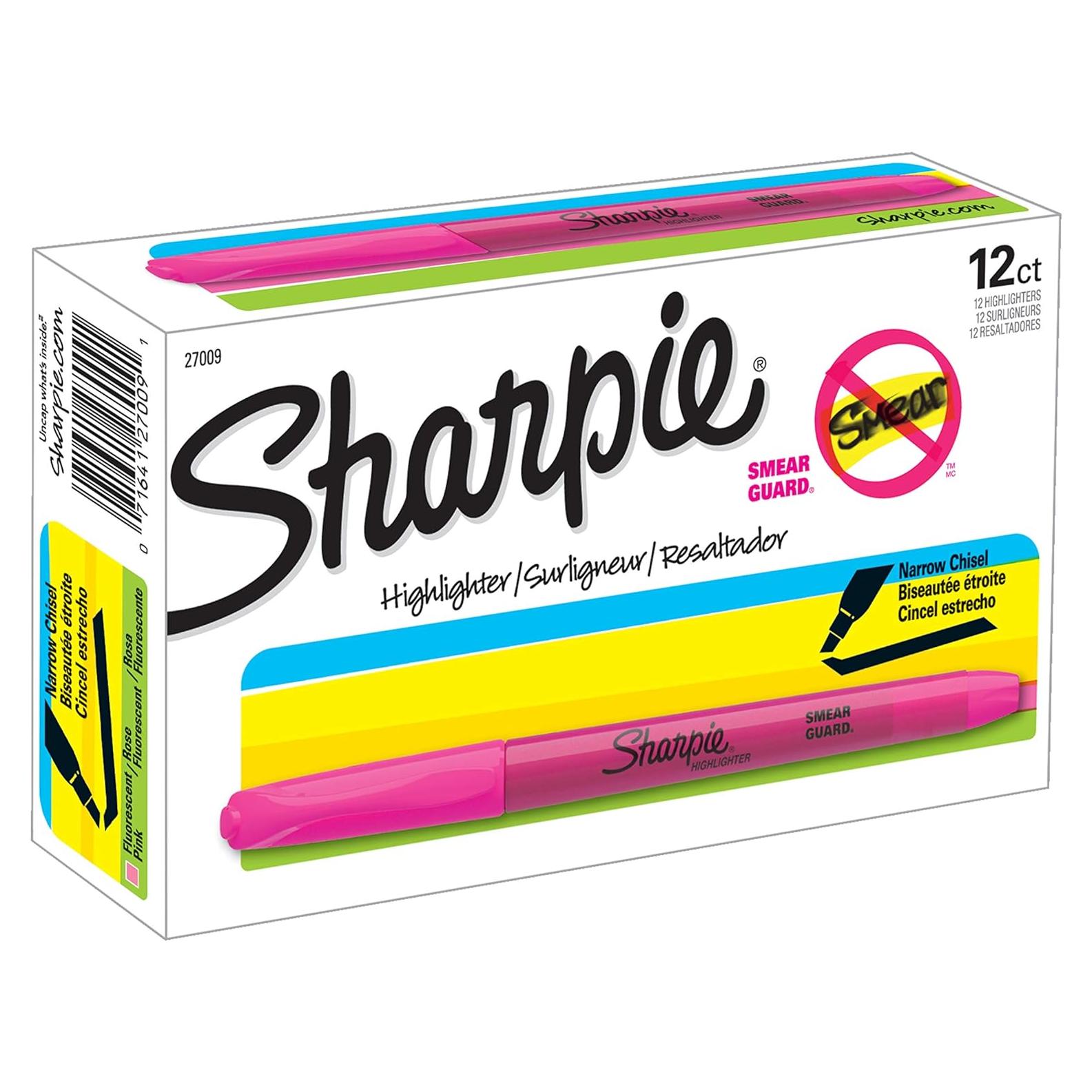 Marcadores Sharpie Pocket 27009 Rosa Fluorescente, 12 Unidades