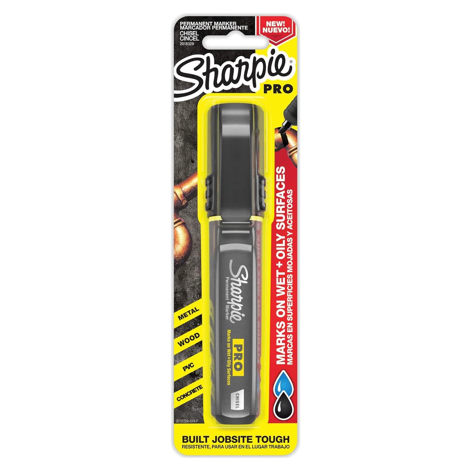 Marcador Permanente Sharpie Pro Negro Punta Cincel 1 Cuenta