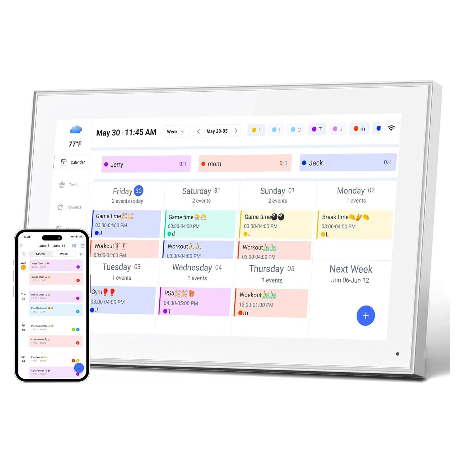 Calendario Digital 15.6" SSA - Planificador Inteligente WiFi FHD