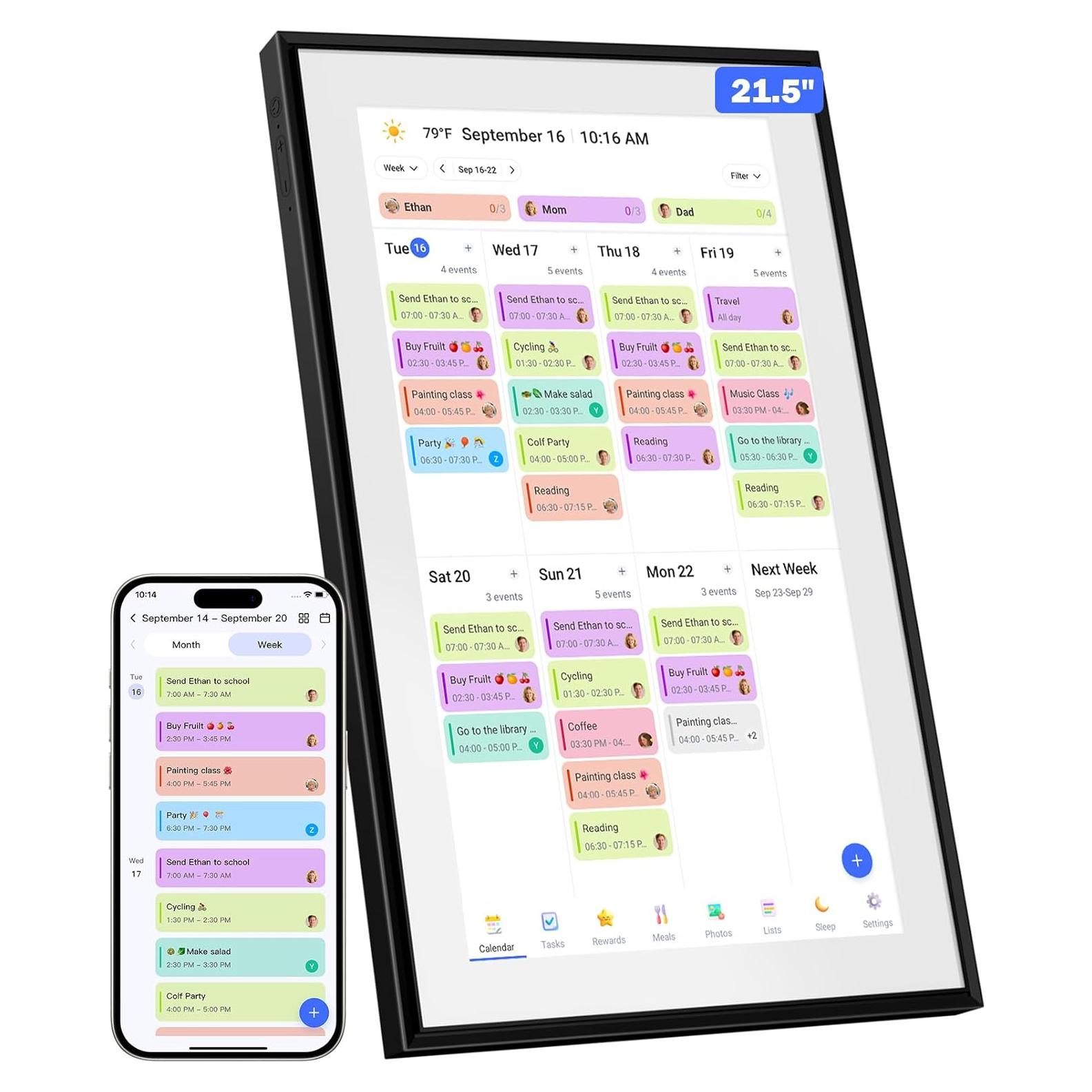 Calendario Digital WiFi Canupdog 21.5" Pantalla Táctil HD